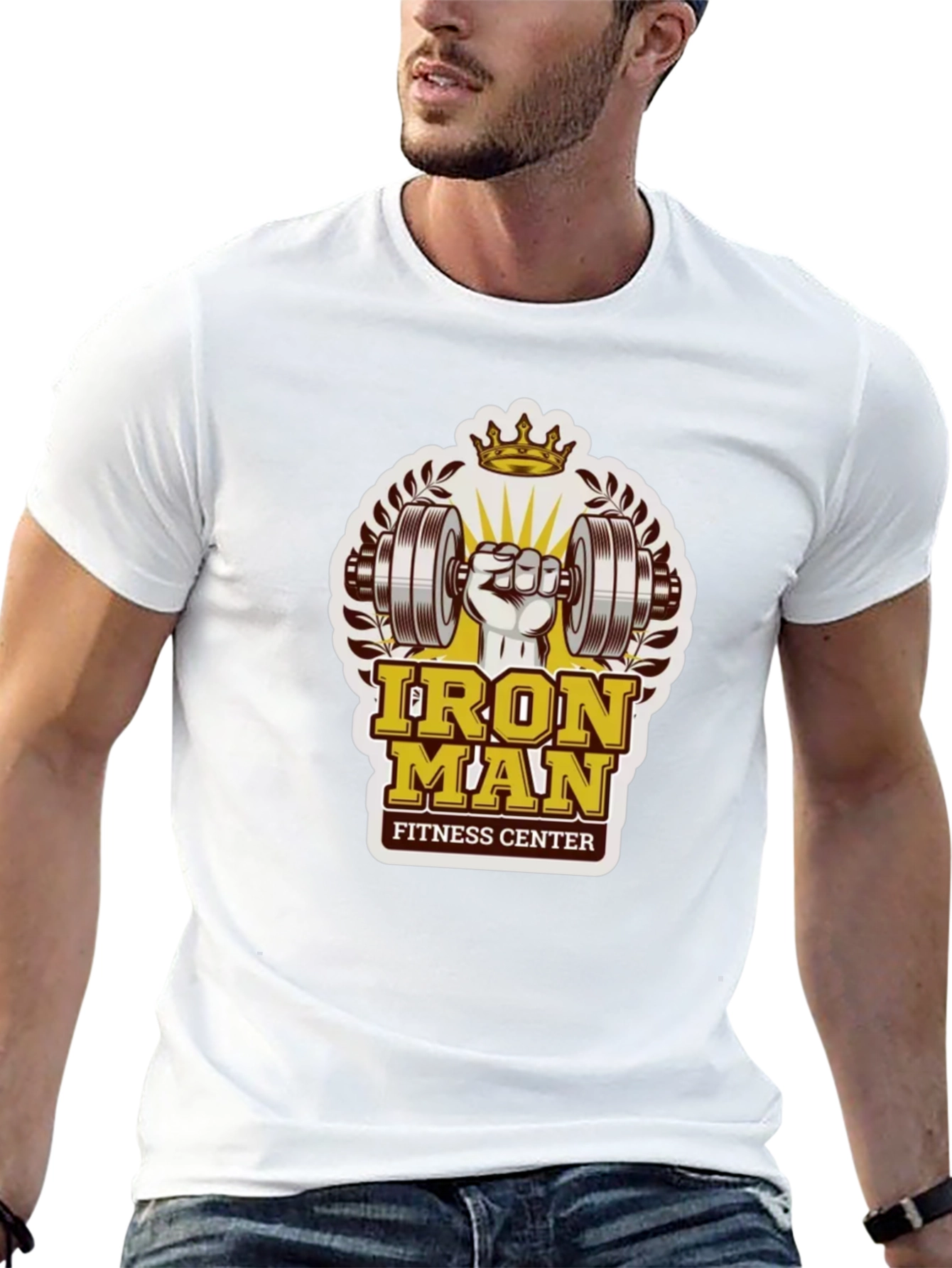Iron Man Fitness Center Black T-Shirt