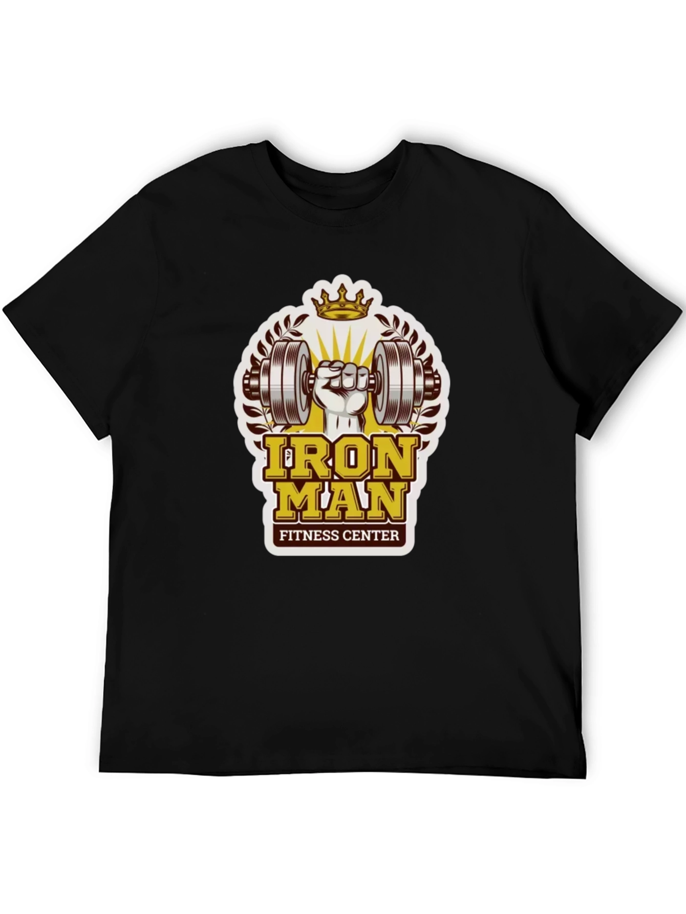 Iron Man Fitness Center Black T-Shirt