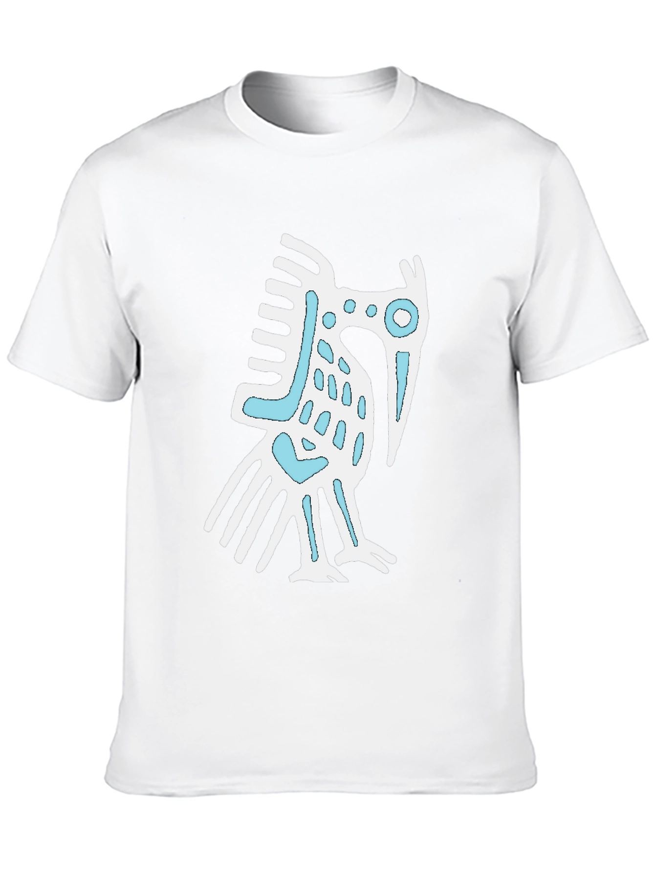 Black T-Shirt with White & Blue Graphic