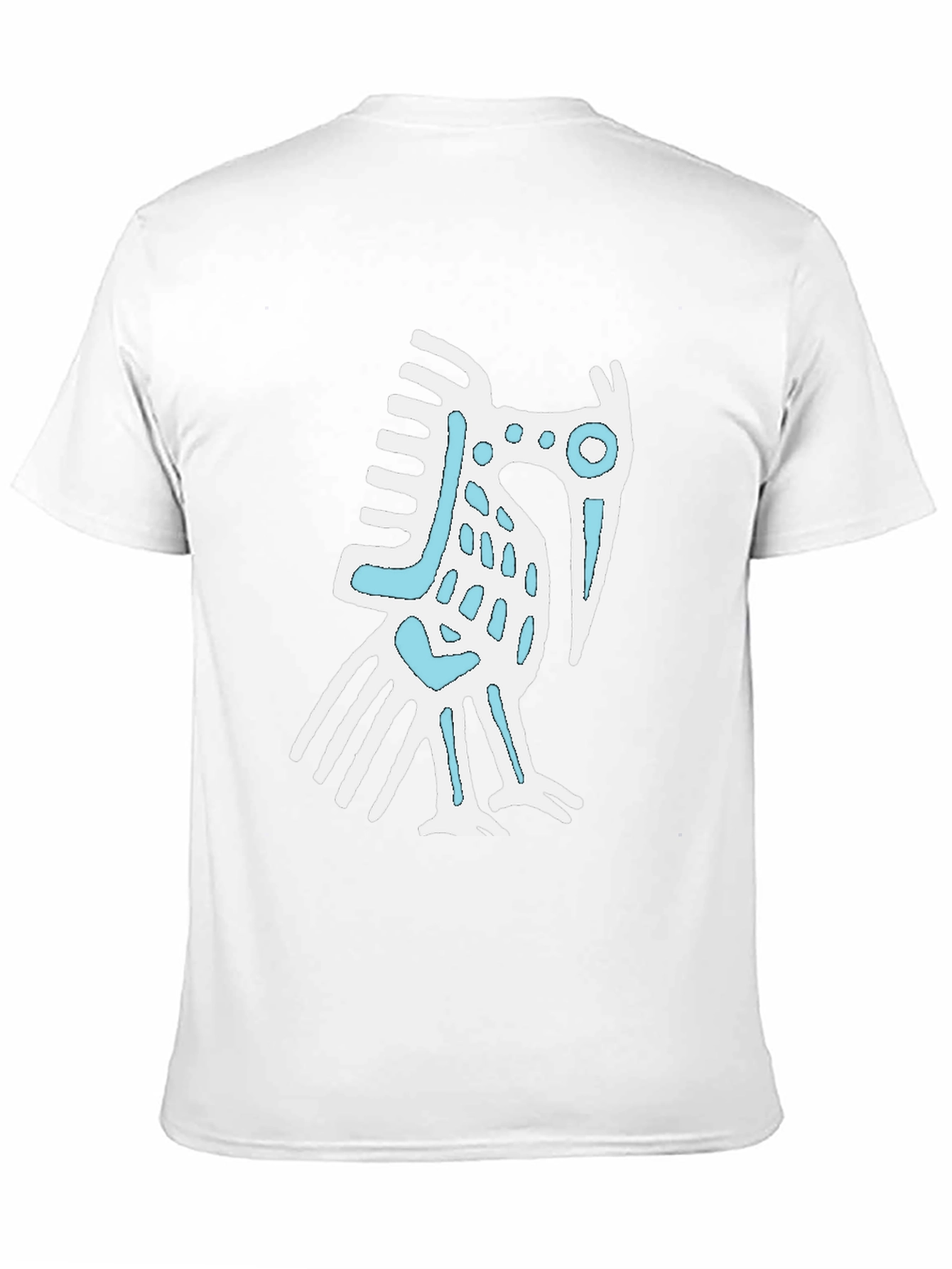Black T-Shirt with White & Blue Graphic