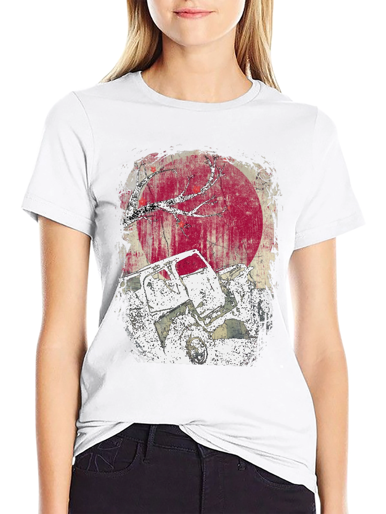 Wrecked Truck Graphic Tee - Distressed Style