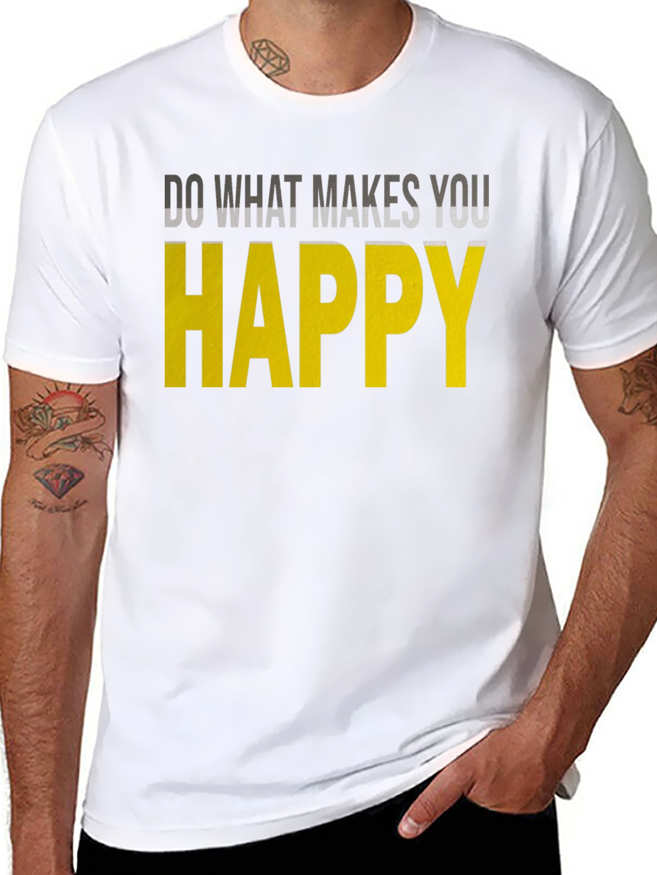 Inspirational Graphic Tee: Do What Makes You Happy