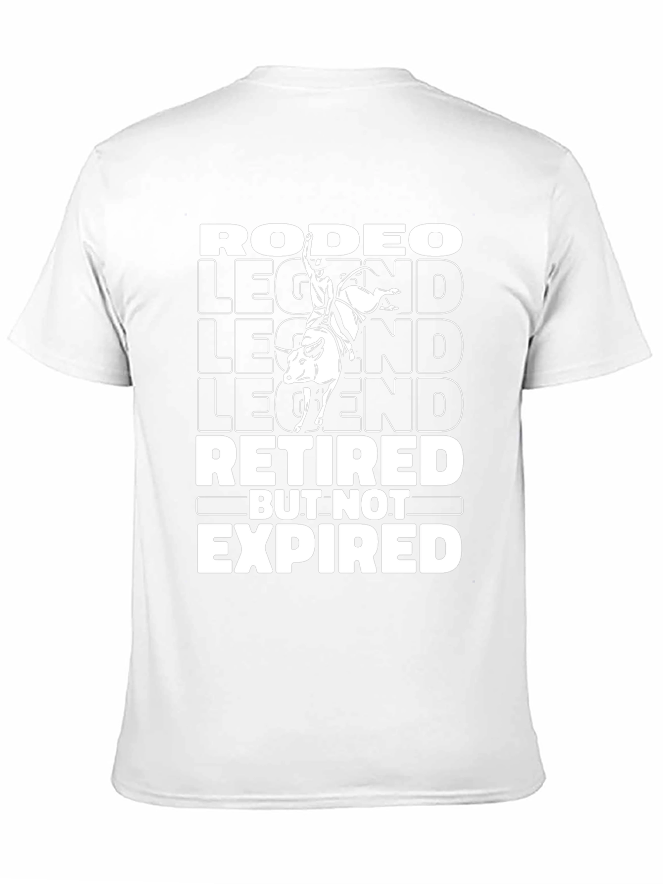 Rodeo Legend Retired But Not Expired Black Graphic T-Shirt