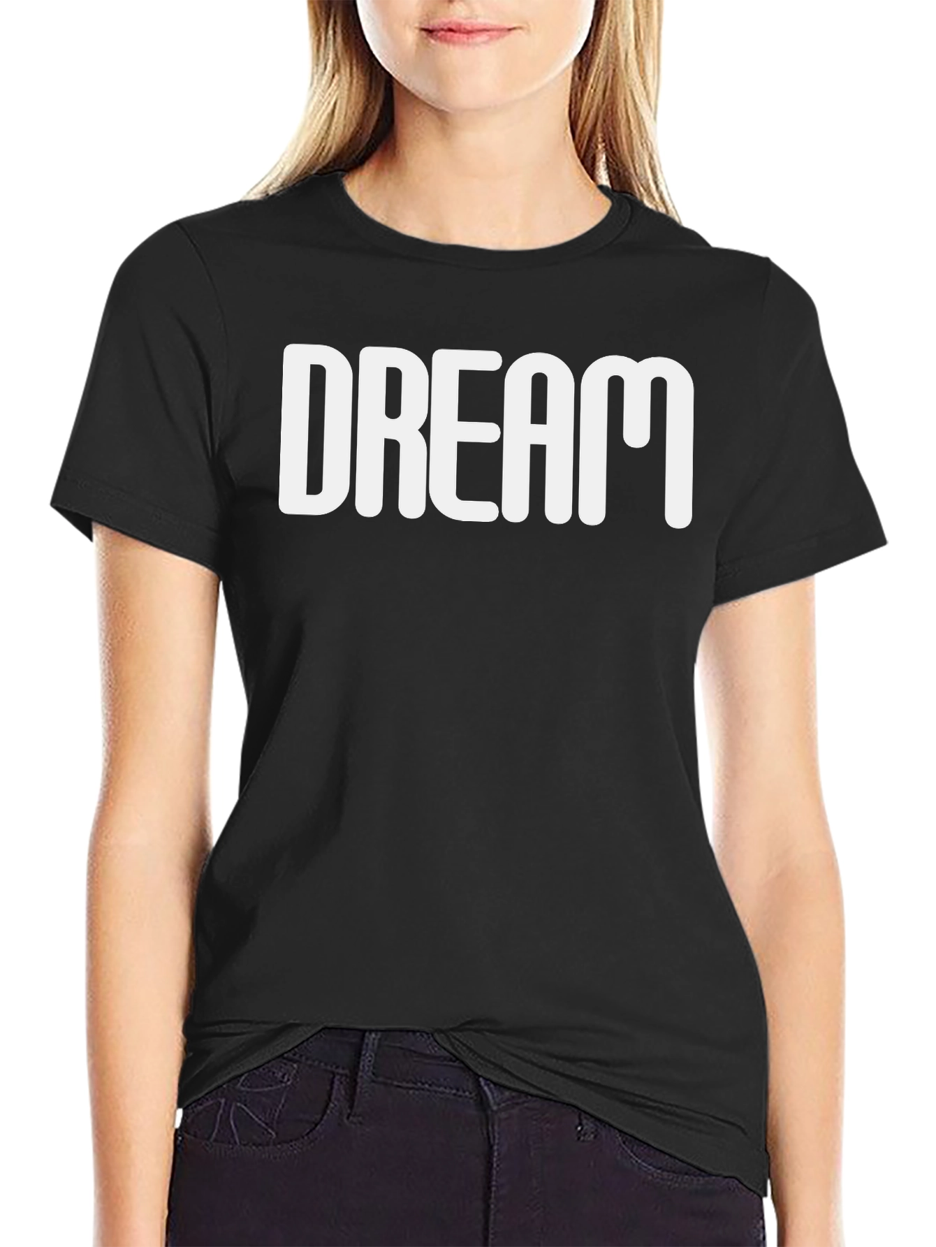 Dream Graphic Tee - Black Cotton T-Shirt