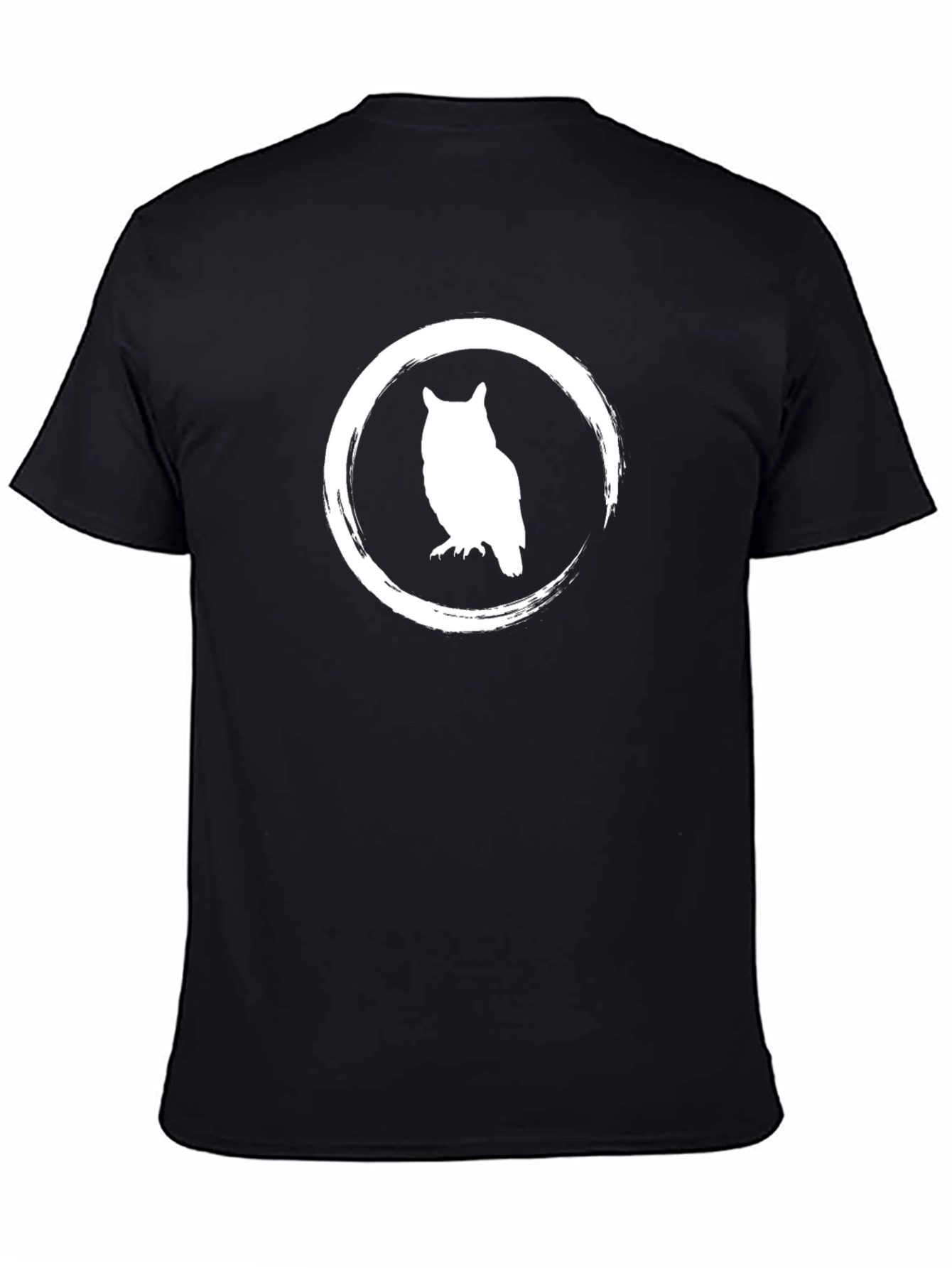 Owl Graphic Black Tee Shirt