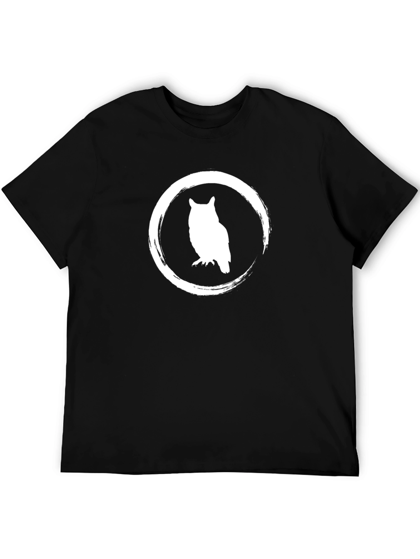 Owl Graphic Black Tee Shirt