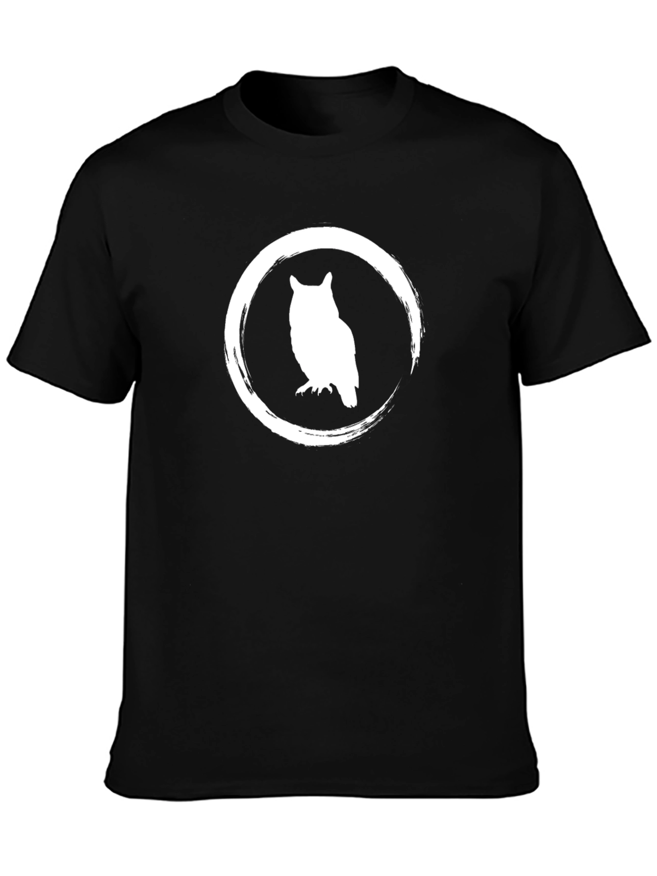 Owl Graphic Black Tee Shirt