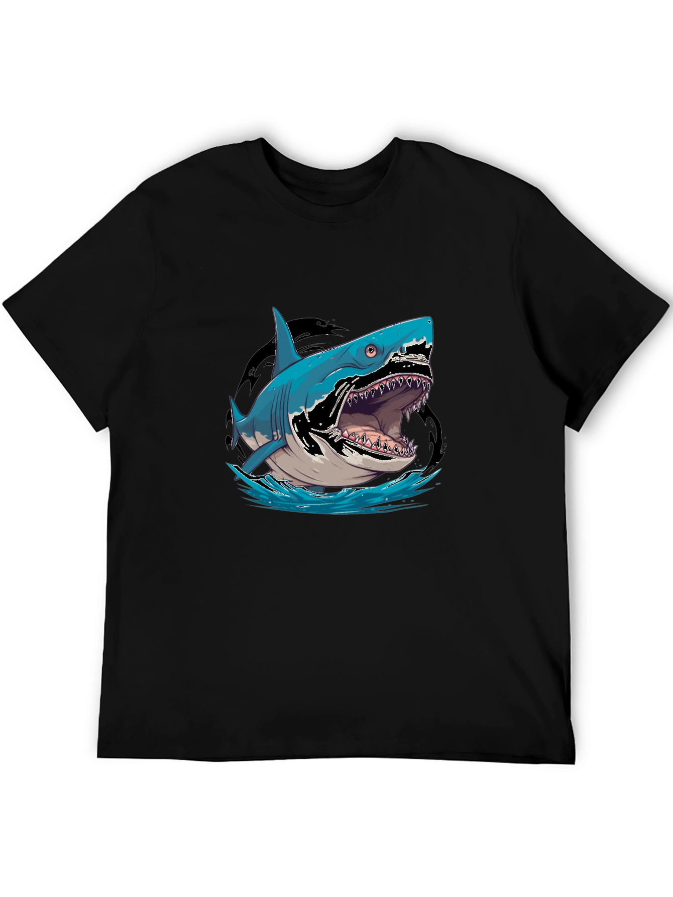 Shark Graphic Tee - Mens Black T-Shirt