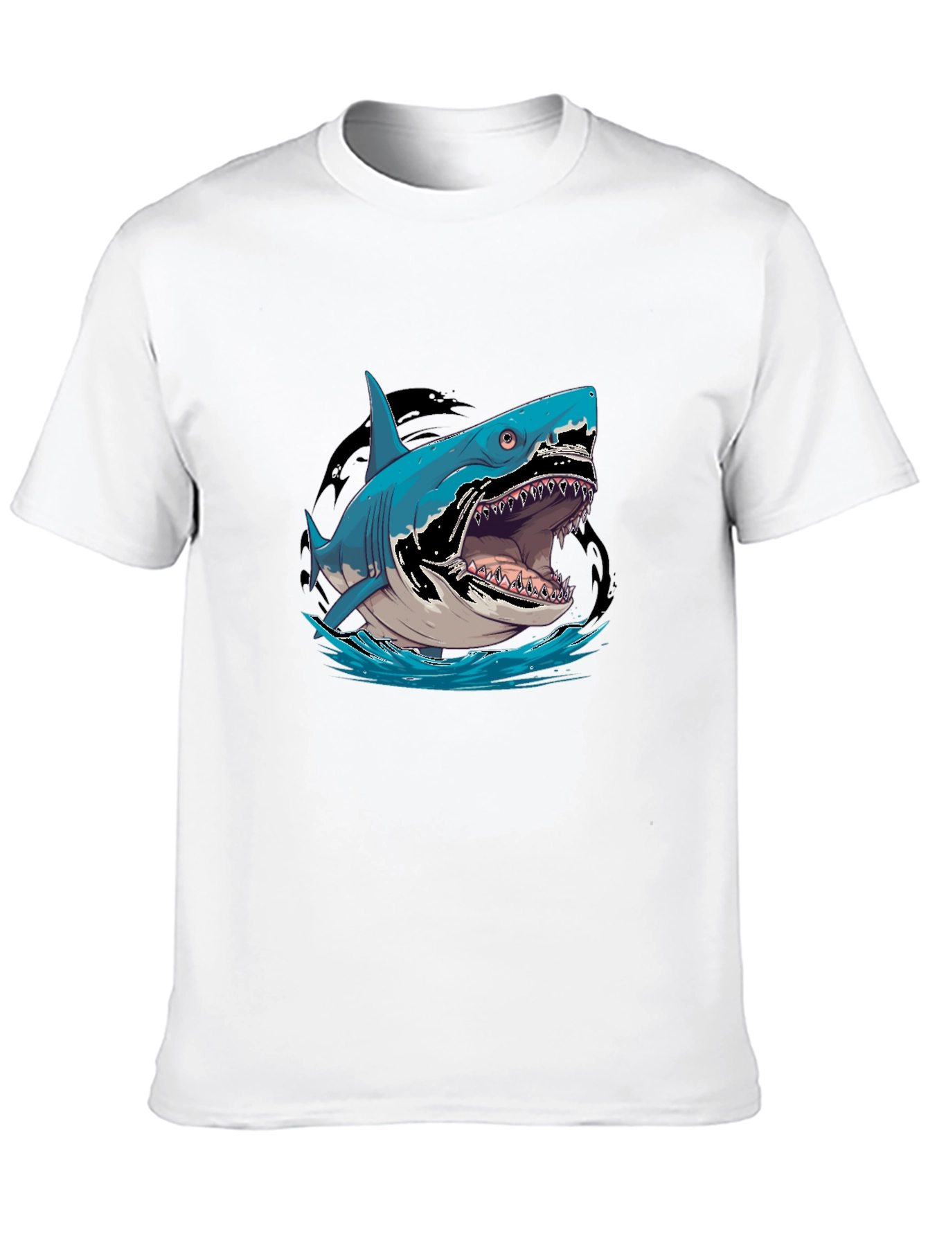 Shark Graphic Tee - Mens Black T-Shirt