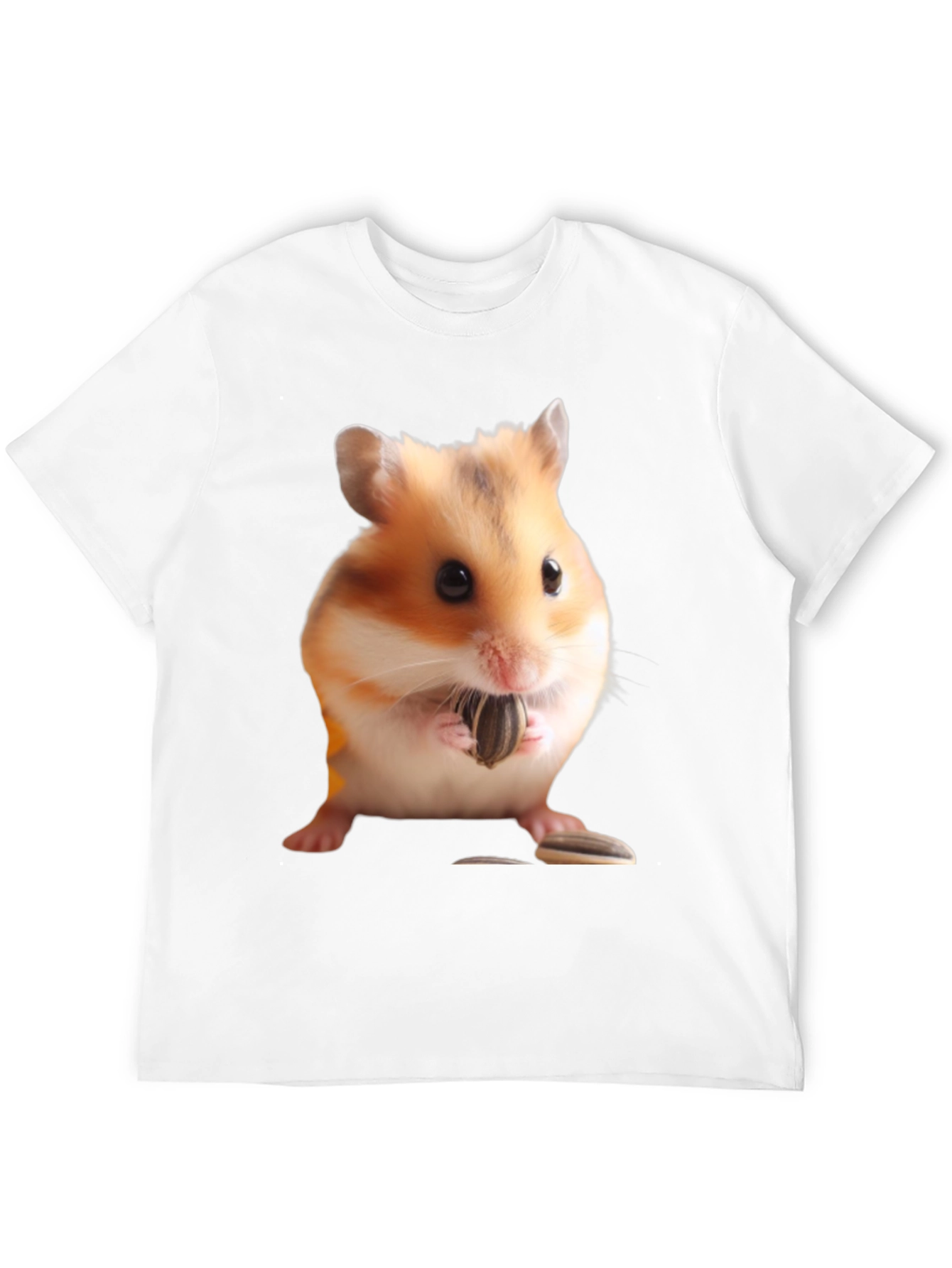 Hamster Seed Graphic T-Shirt Mens Black Tee