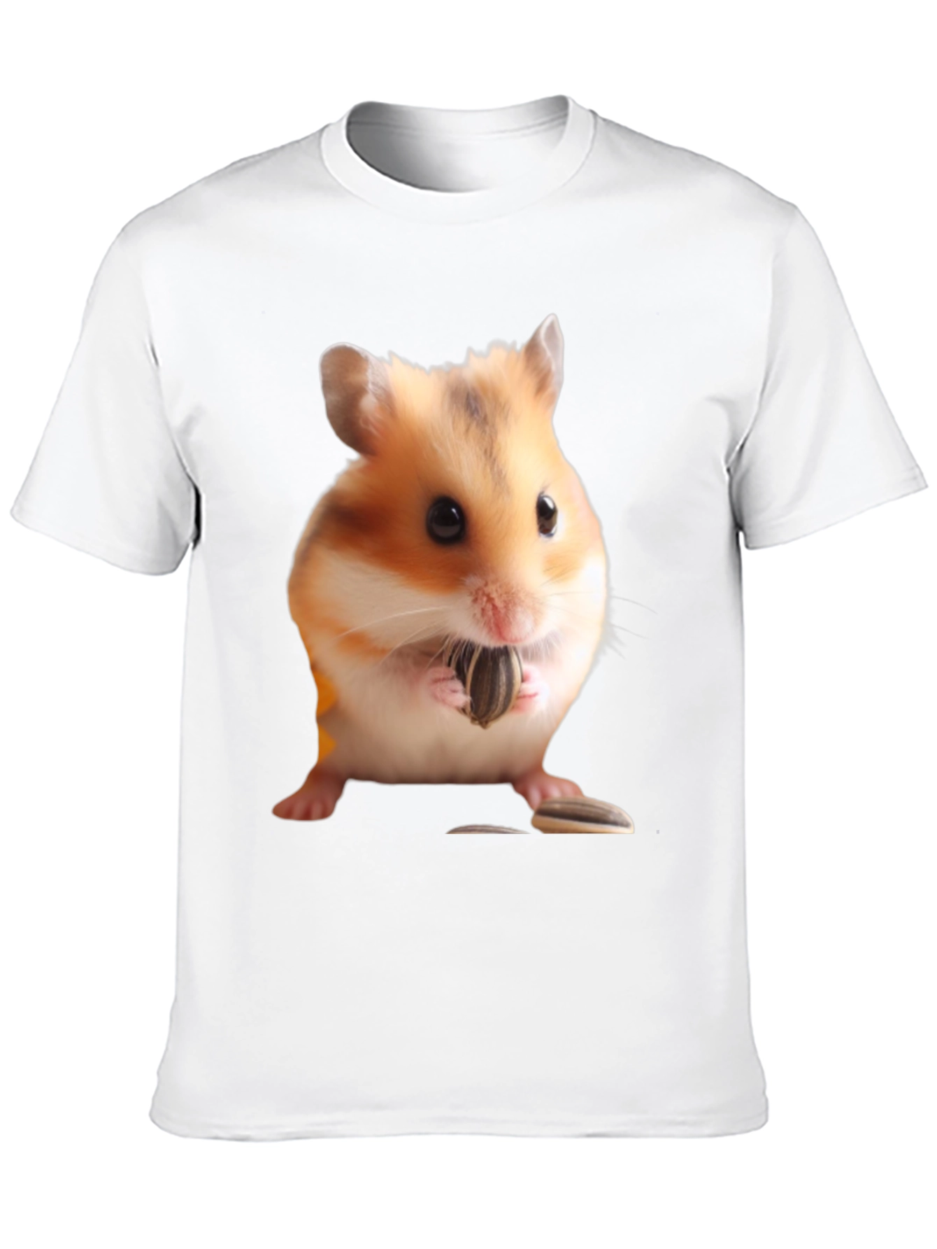 Hamster Seed Graphic T-Shirt Mens Black Tee