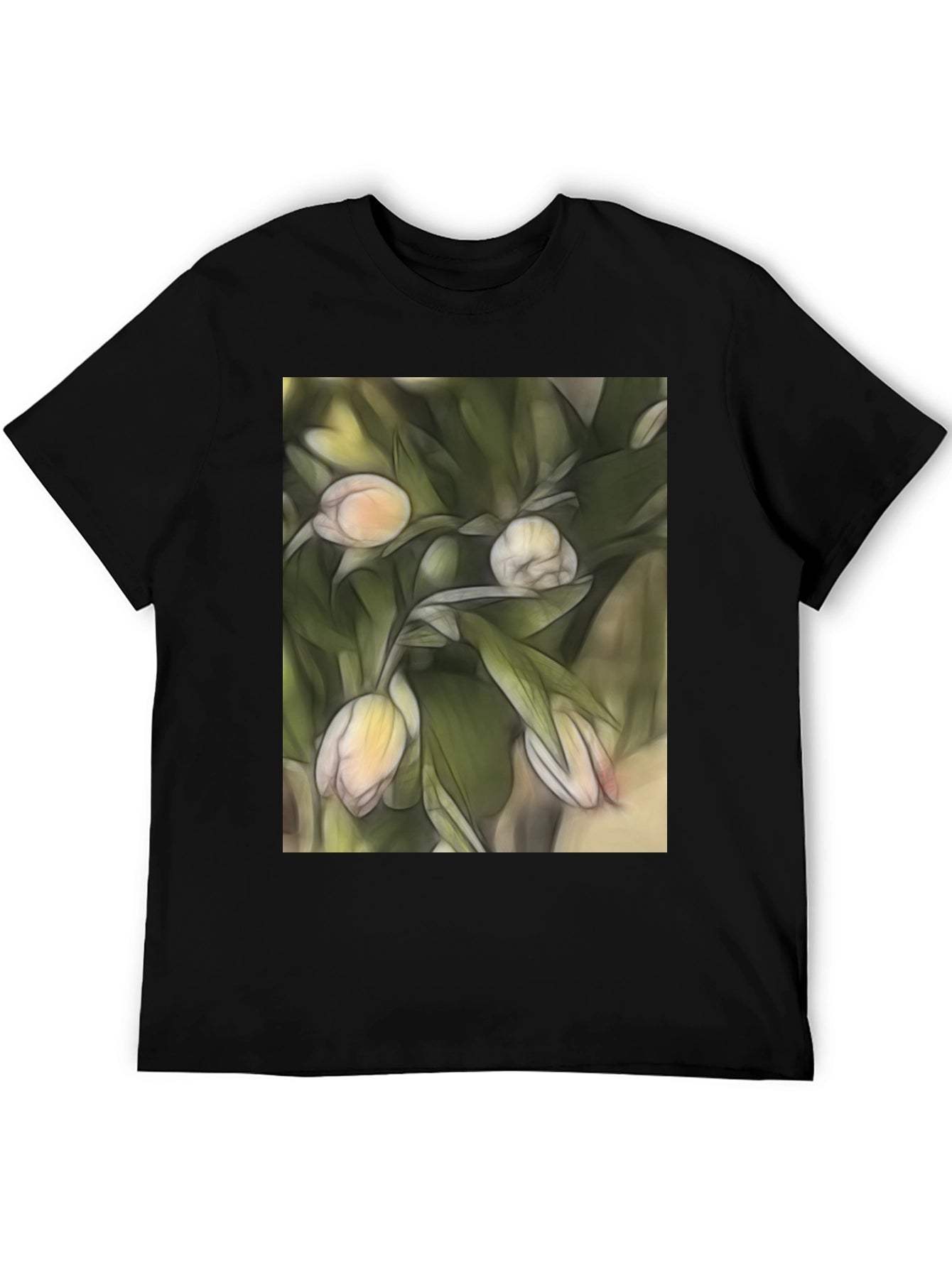 Floral Sketch T-Shirt: Artistic Casual Wear