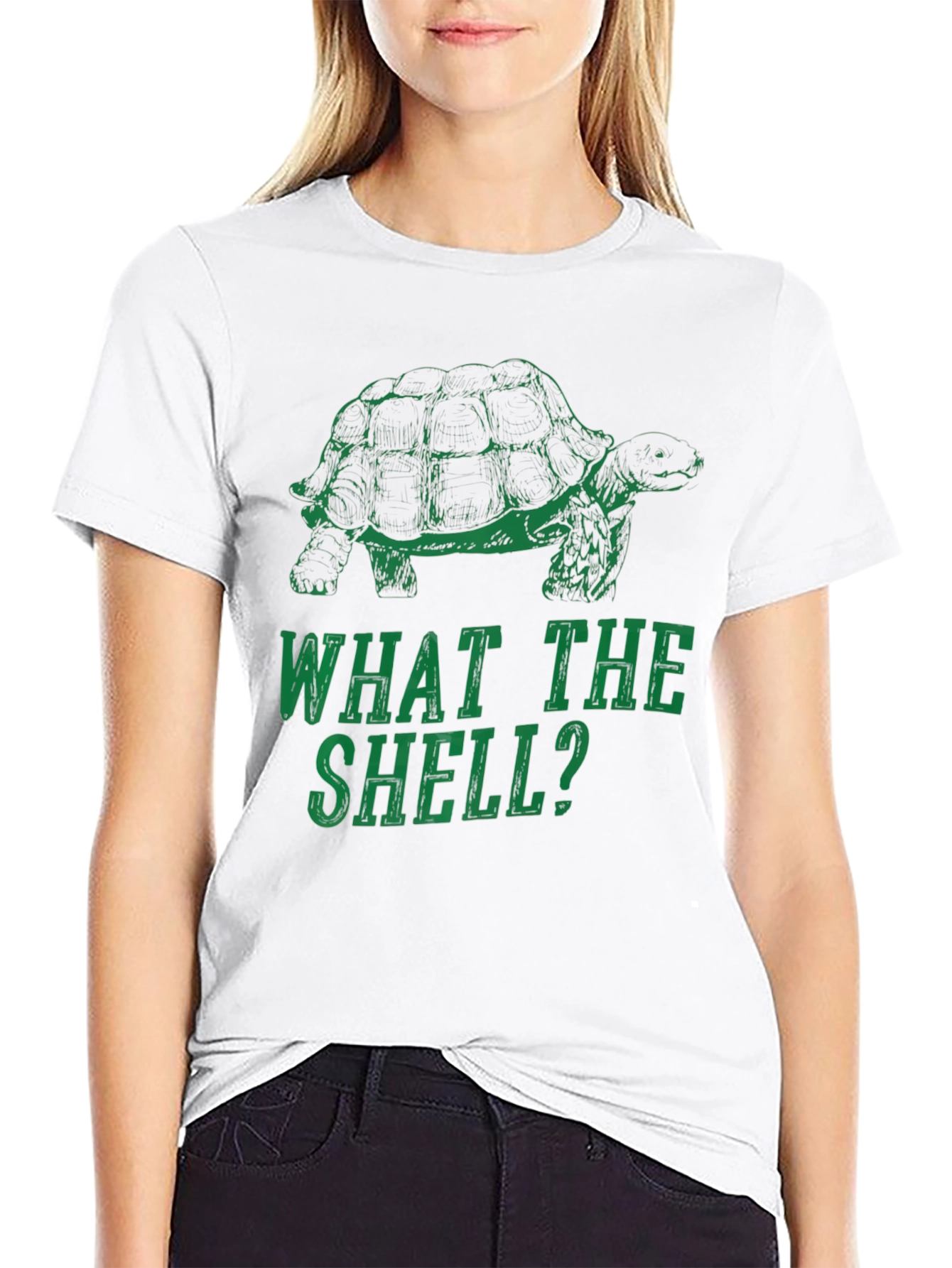 What the Shell Turtle Graphic Tee - Black Cotton
