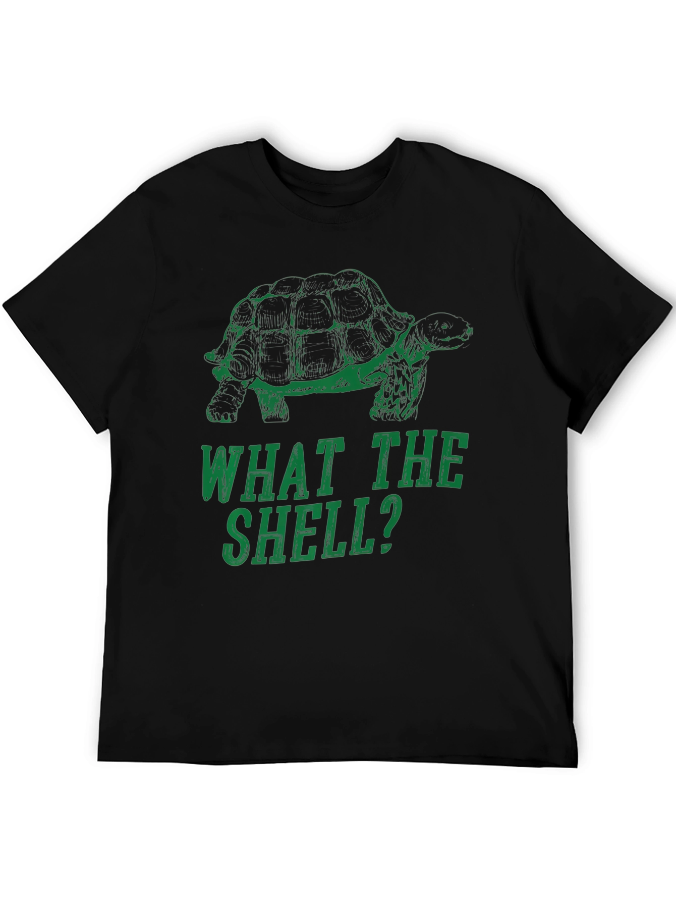 What the Shell Turtle Graphic Tee - Black Cotton