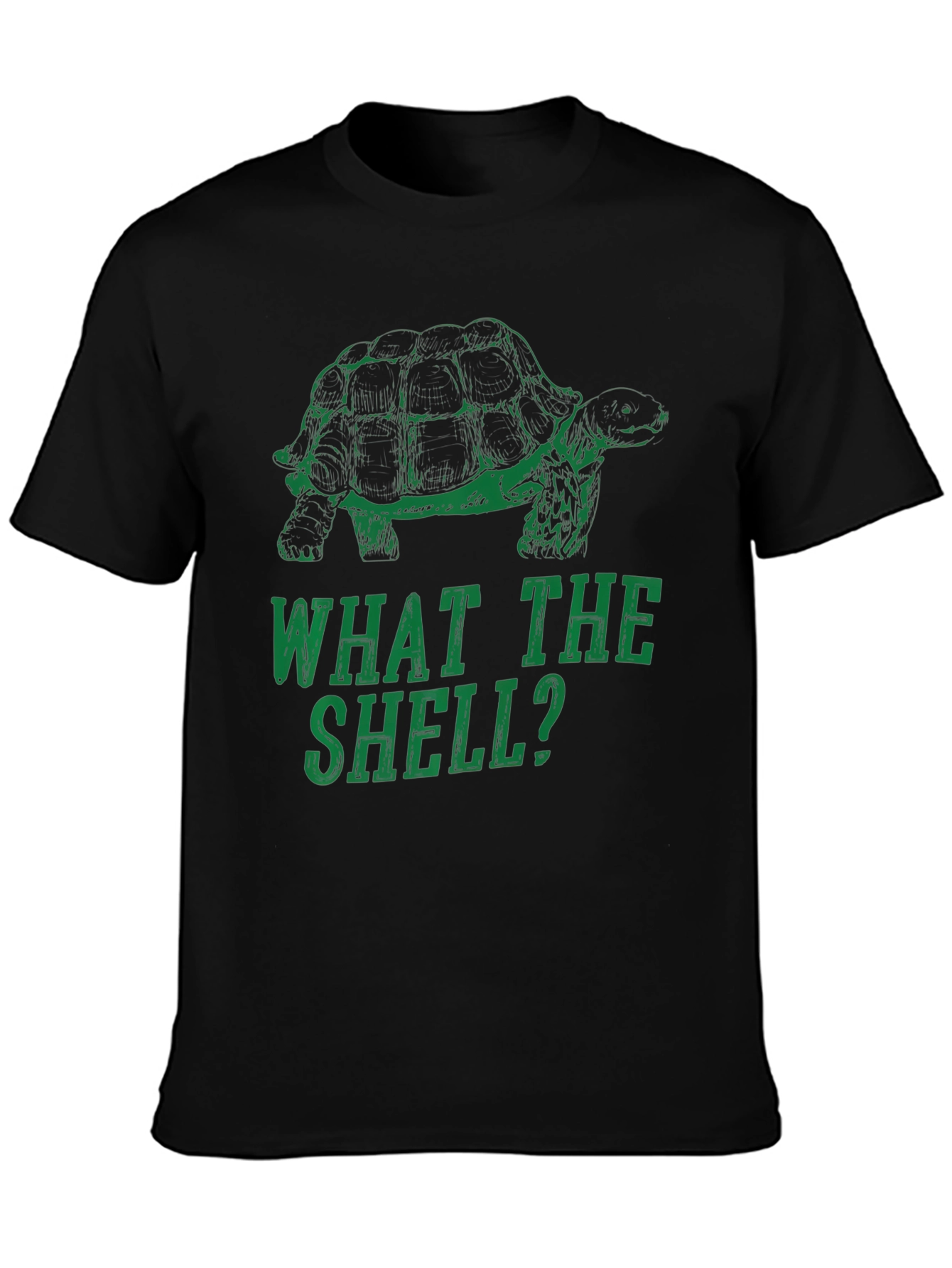 What the Shell Turtle Graphic Tee - Black Cotton