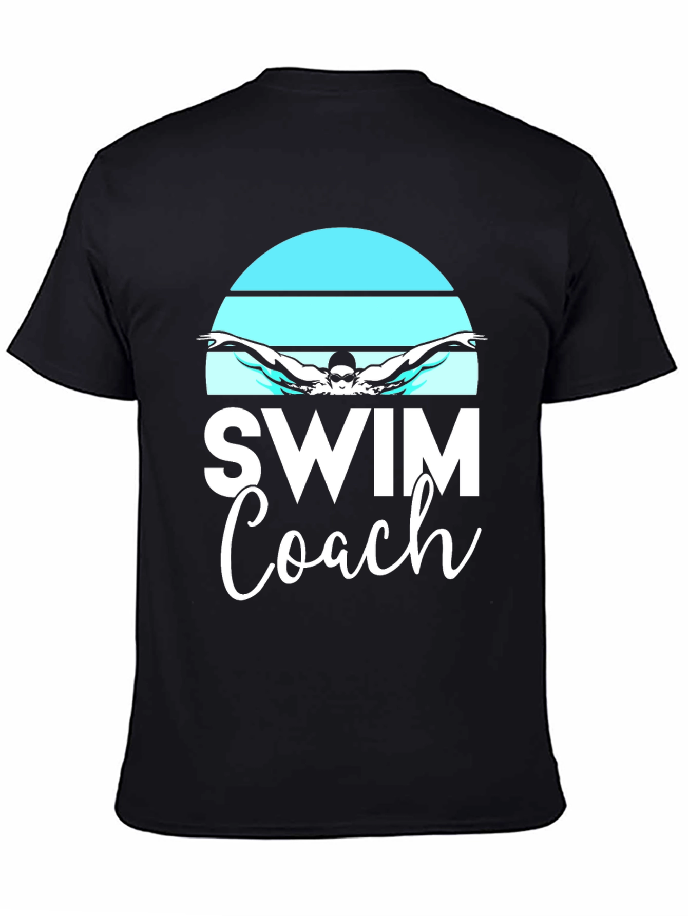 Swim Coach T-Shirt - Butterfly Swimmer Design