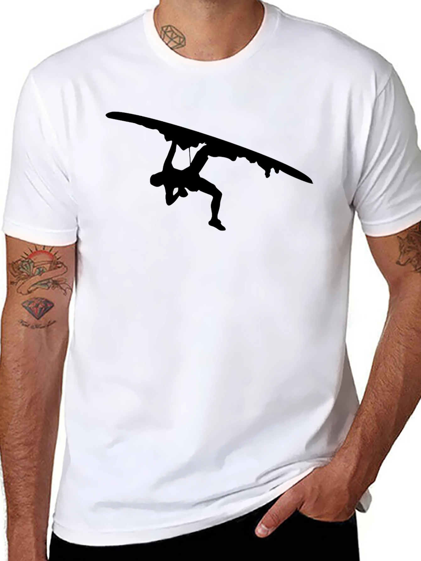 Hang Glider Black Graphic Tee