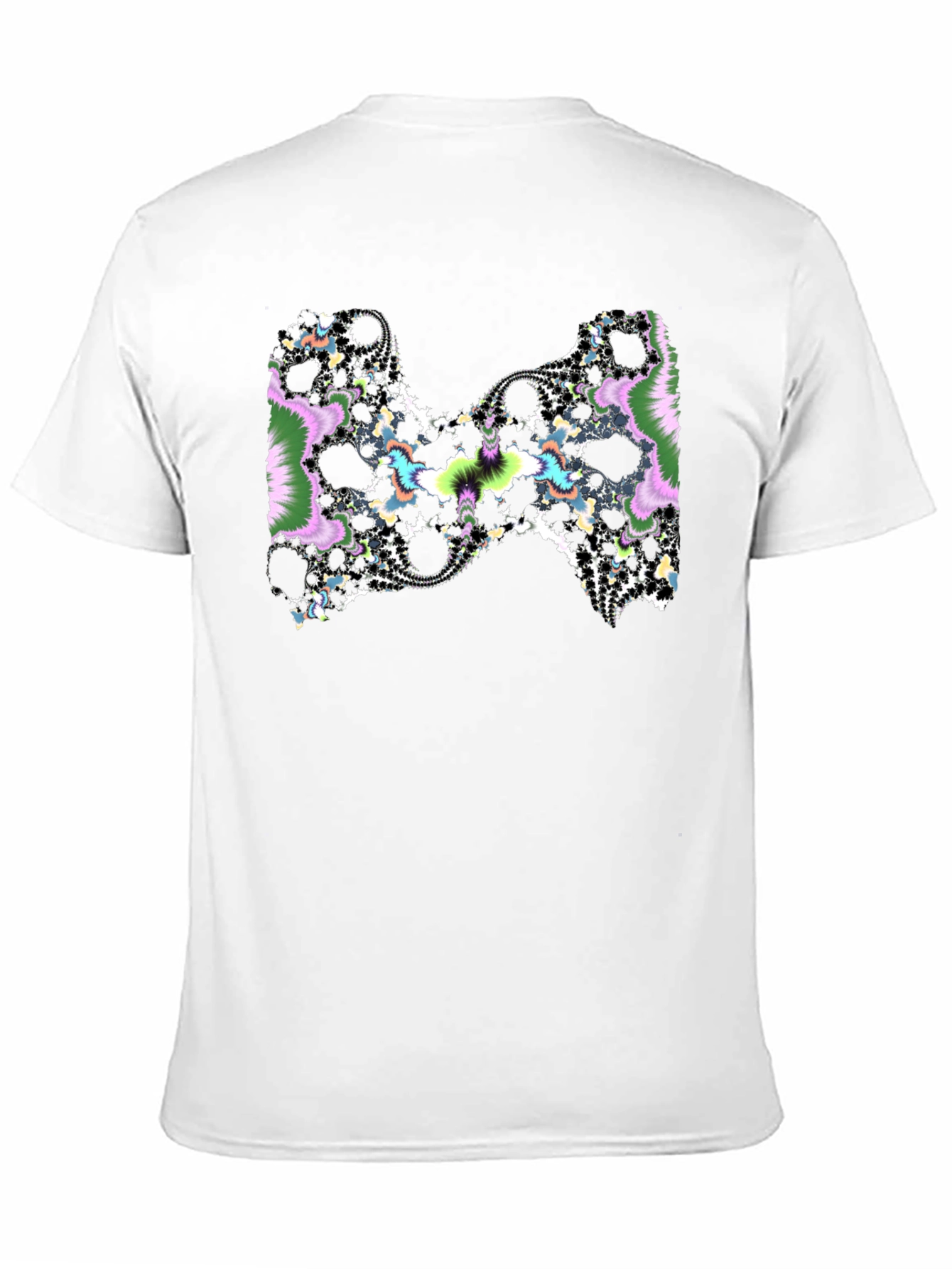 Fractal Pattern Black T-Shirt