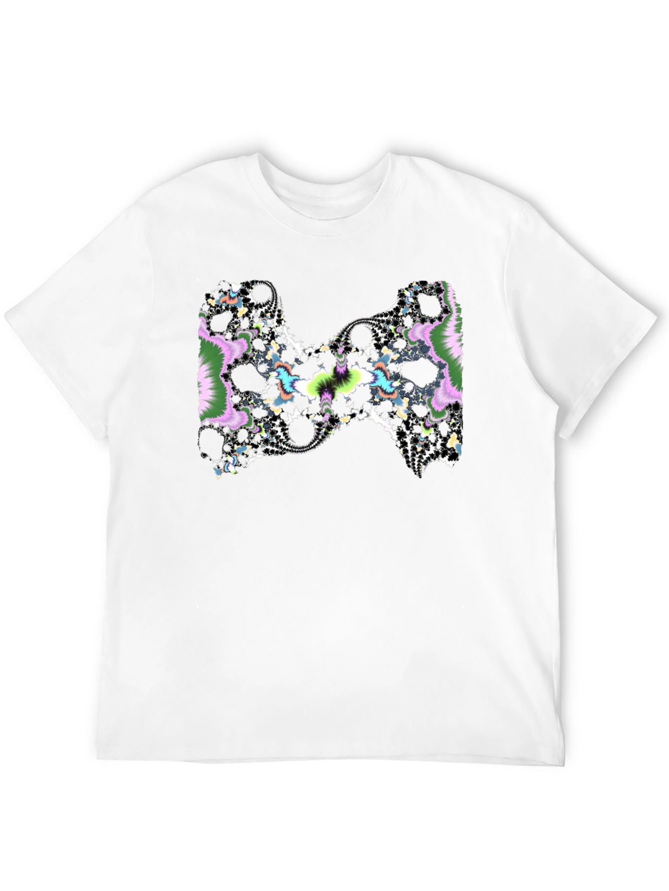 Fractal Pattern Black T-Shirt