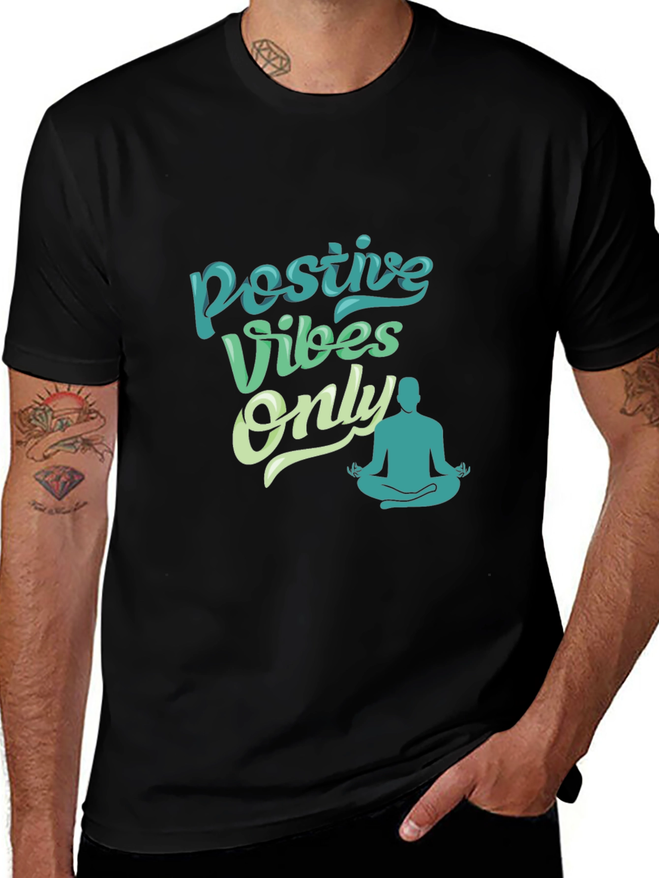 Positive Vibes Only Tee - Yoga Meditation Shirt