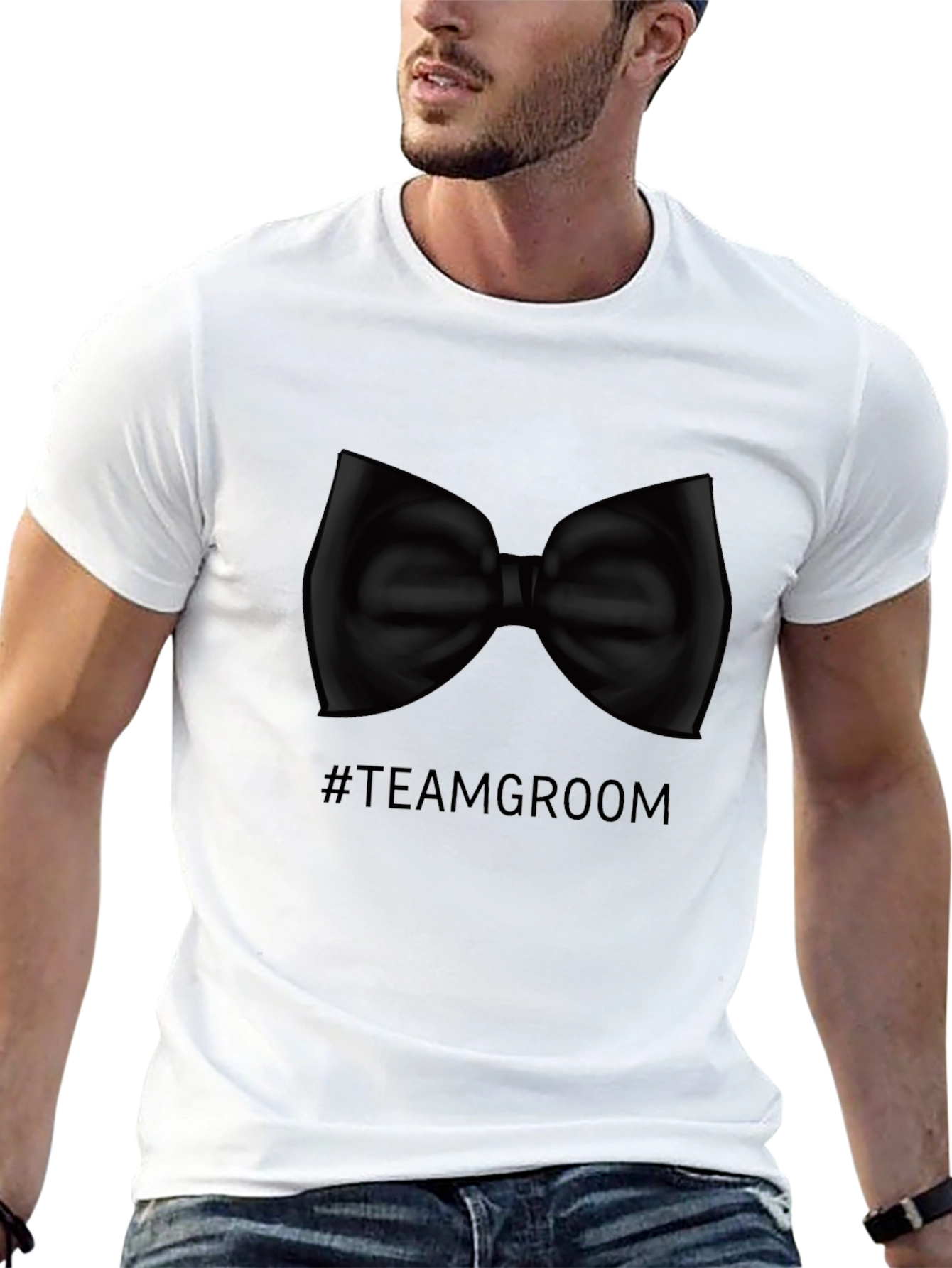 Team Groom Bow Tie Graphic T-Shirt
