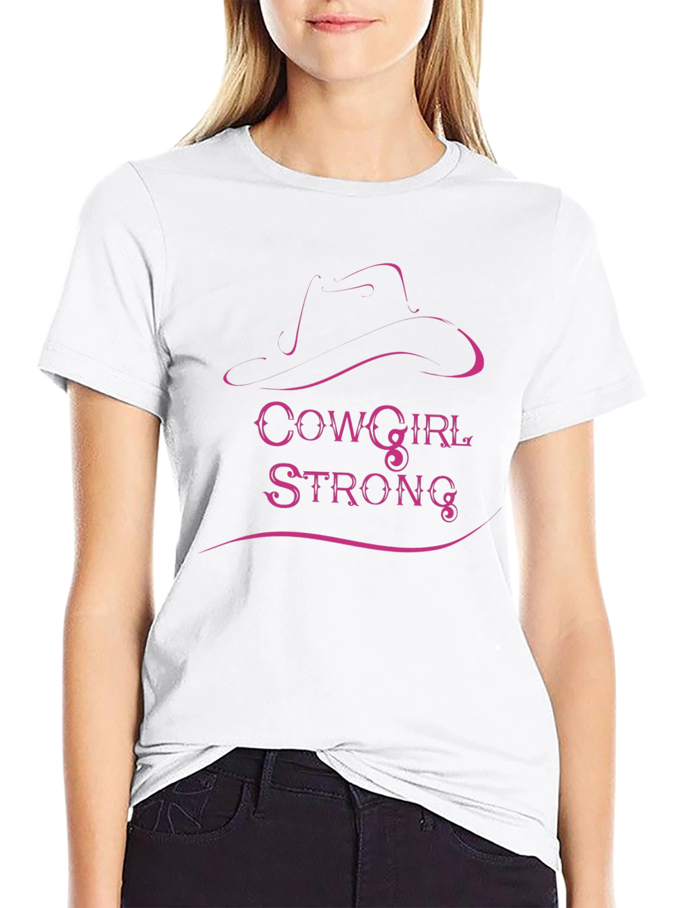 Cowgirl Strong Graphic Tee - Black
