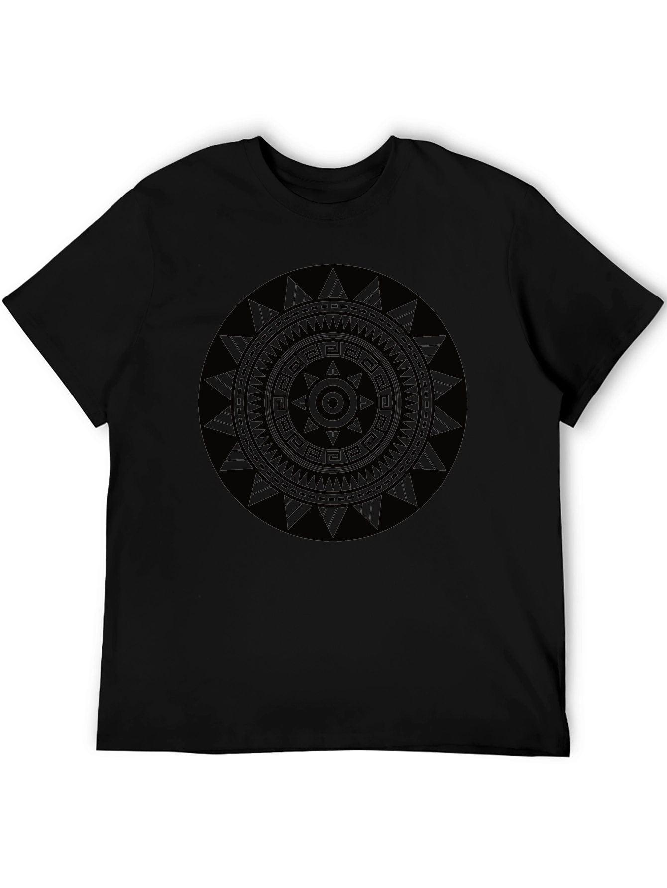 Tribal Mandala Graphic Black T-Shirt