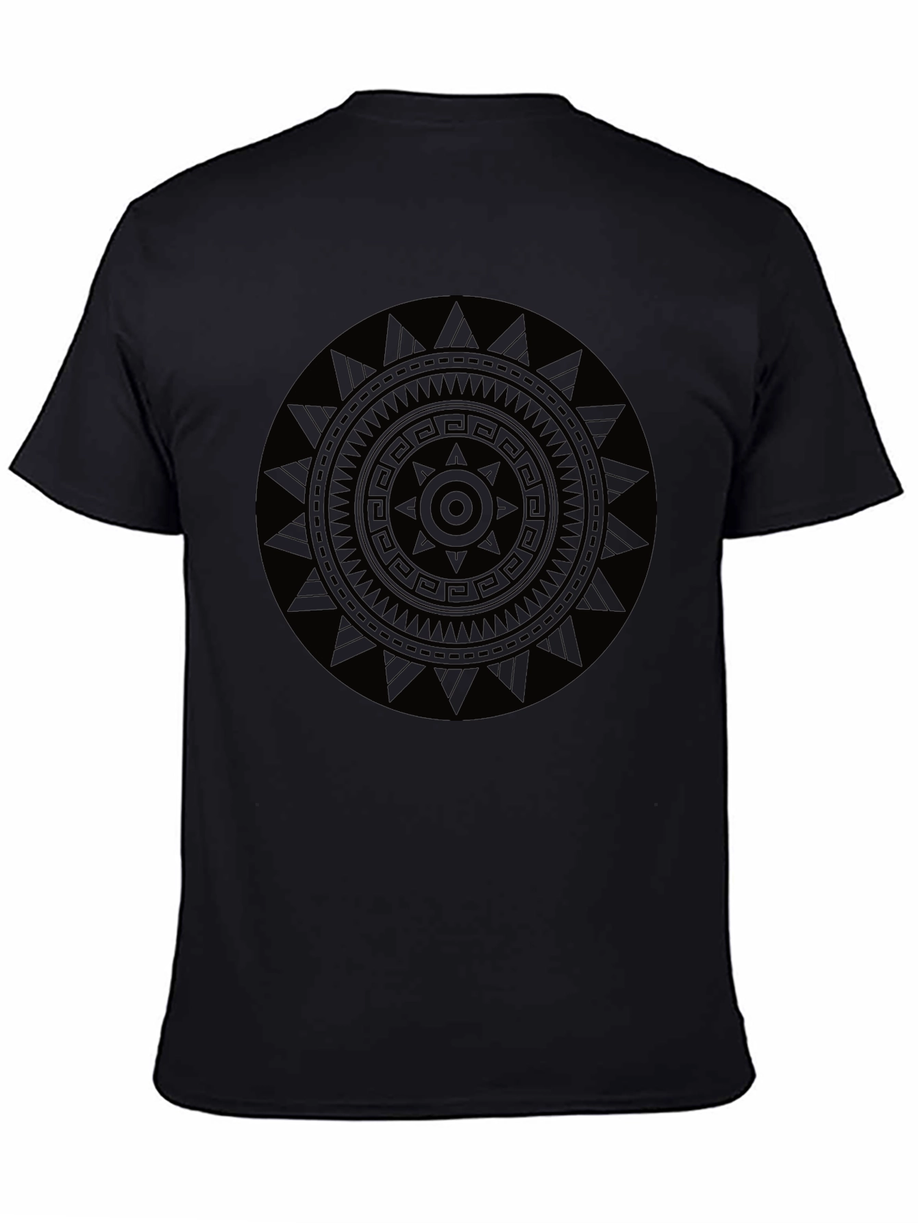 Tribal Mandala Graphic Black T-Shirt