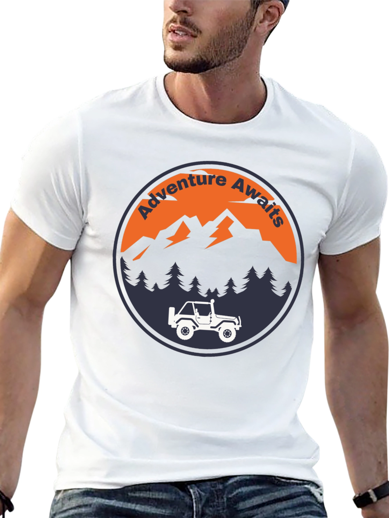 Adventure Awaits Graphic Tee - Mens Black T-Shirt
