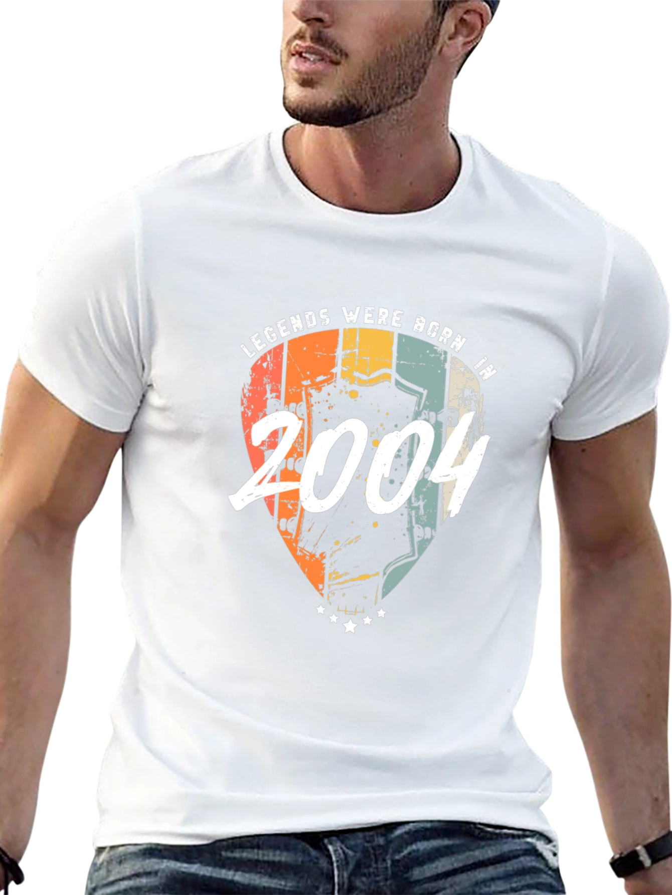 Legends Born in 2004 Black Graphic Tee