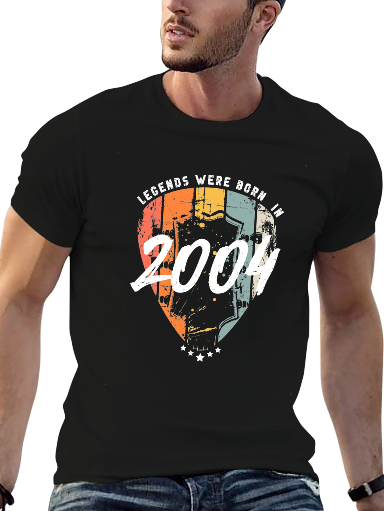 Legends Born in 2004 Black Graphic Tee