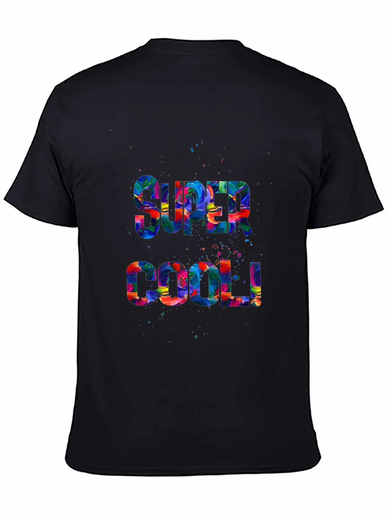 Super Cool Graphic Print Black T-Shirt
