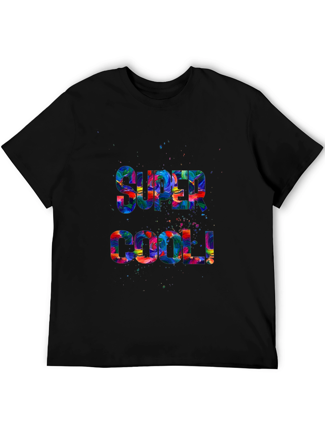 Super Cool Graphic Print Black T-Shirt