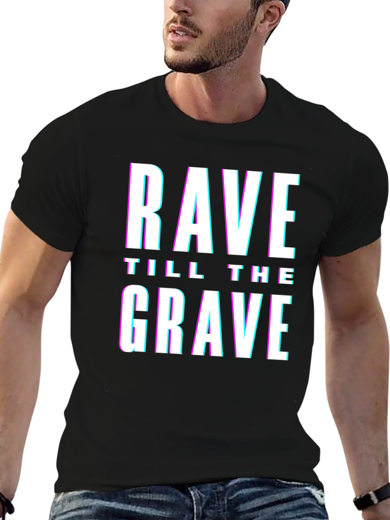 Rave Till The Grave Graphic T-Shirt