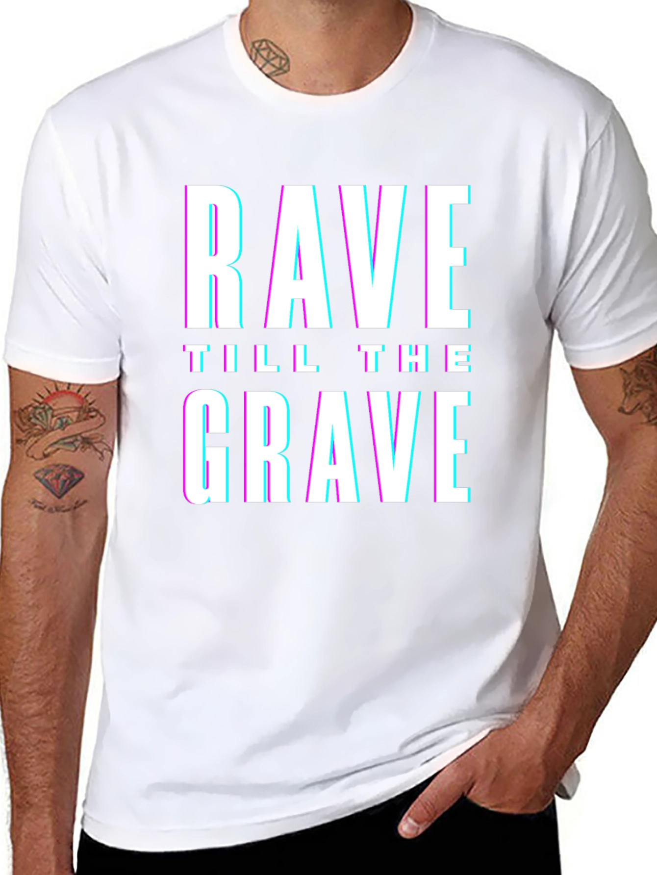 Rave Till The Grave Graphic T-Shirt