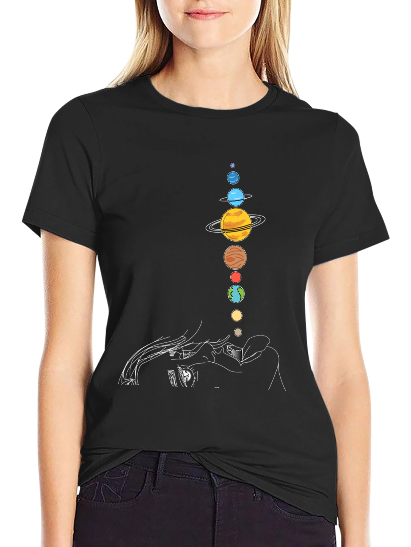 Planetary Alignment Graphic Tee - Unique Design