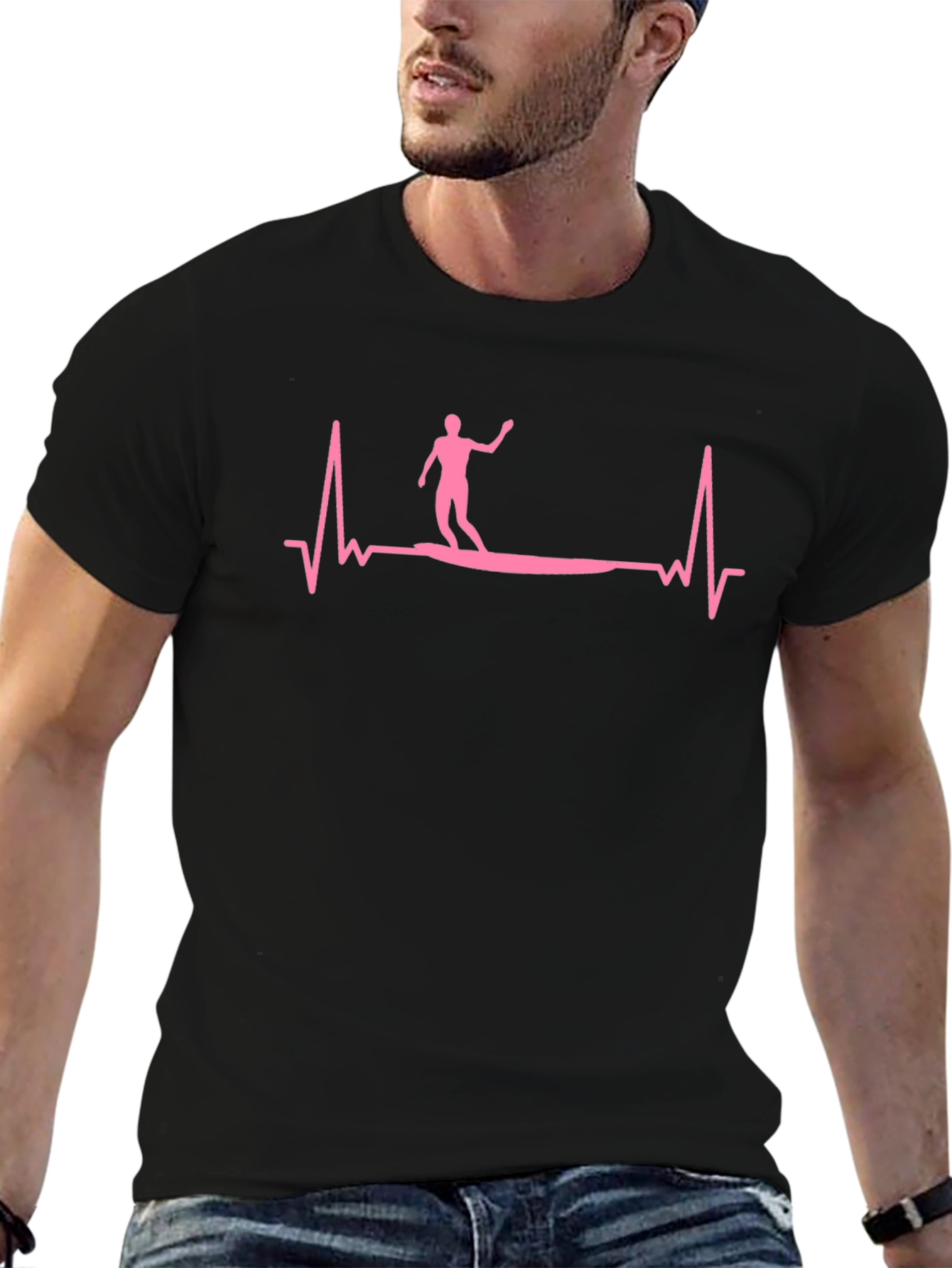Surfing Heartbeat Graphic Tee