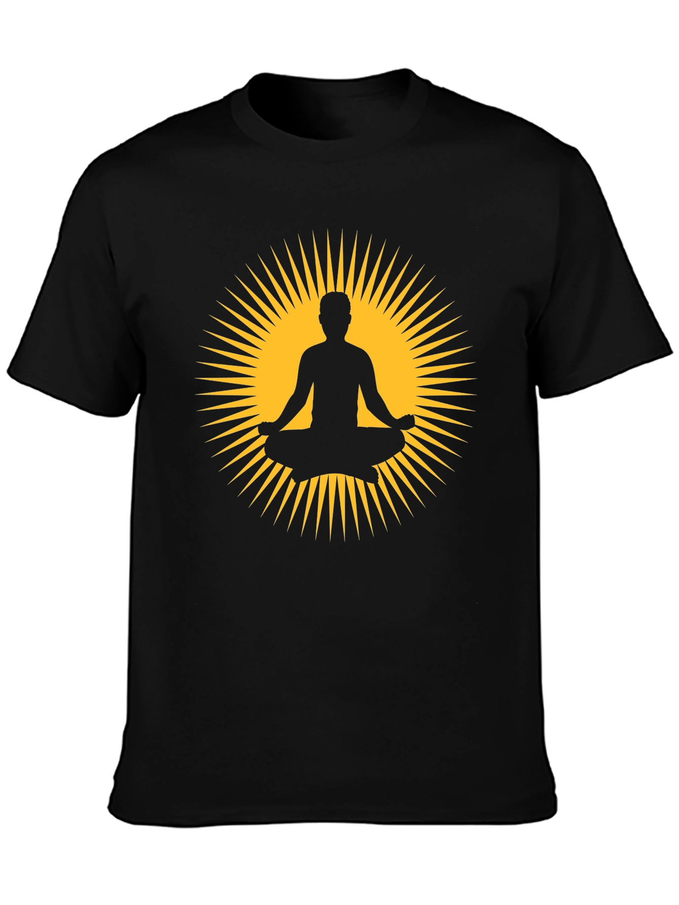 Meditate in Style: Black Yoga Graphic Tee