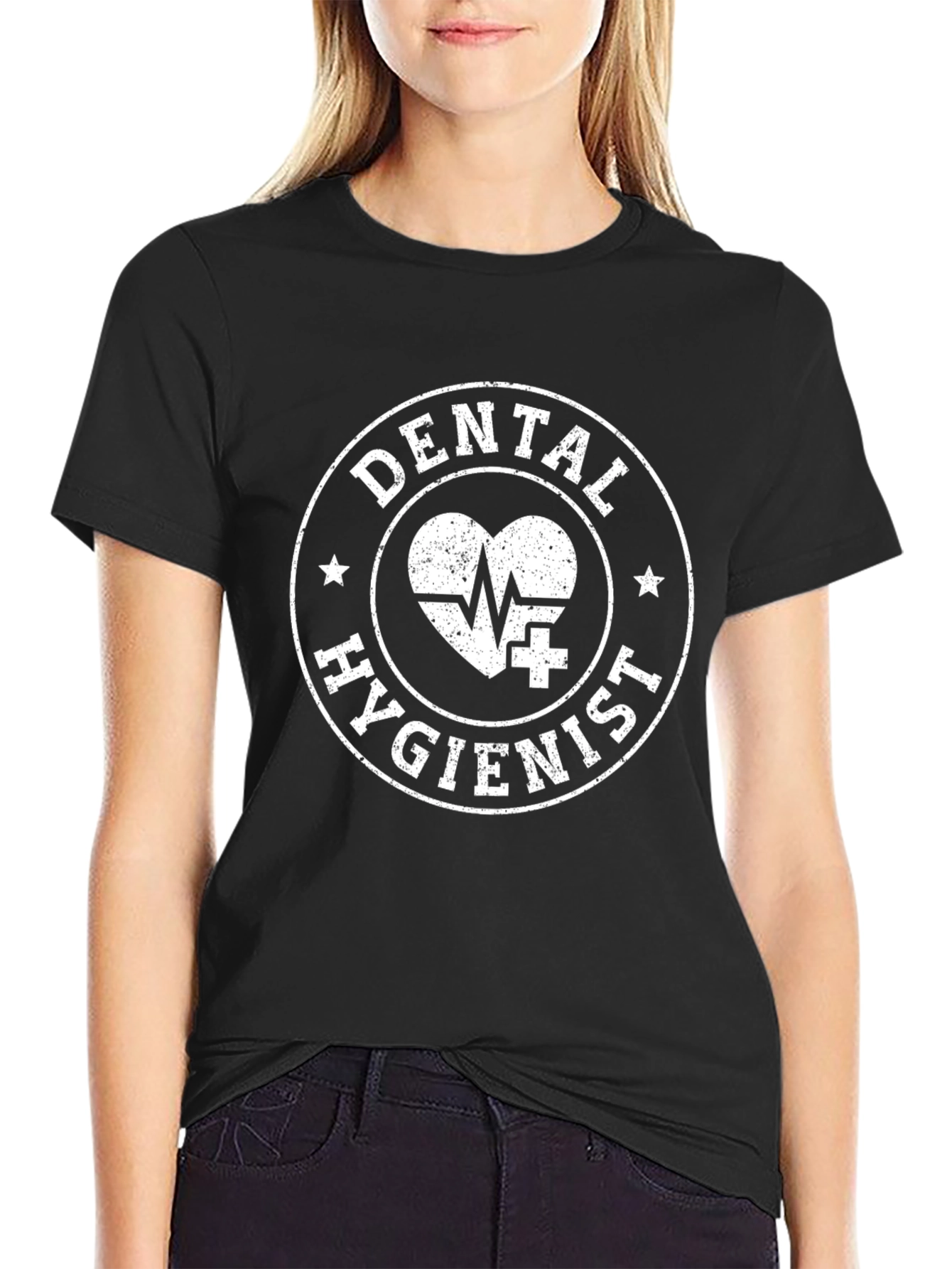 Dental Hygienist T-Shirt - Black Cotton Tee