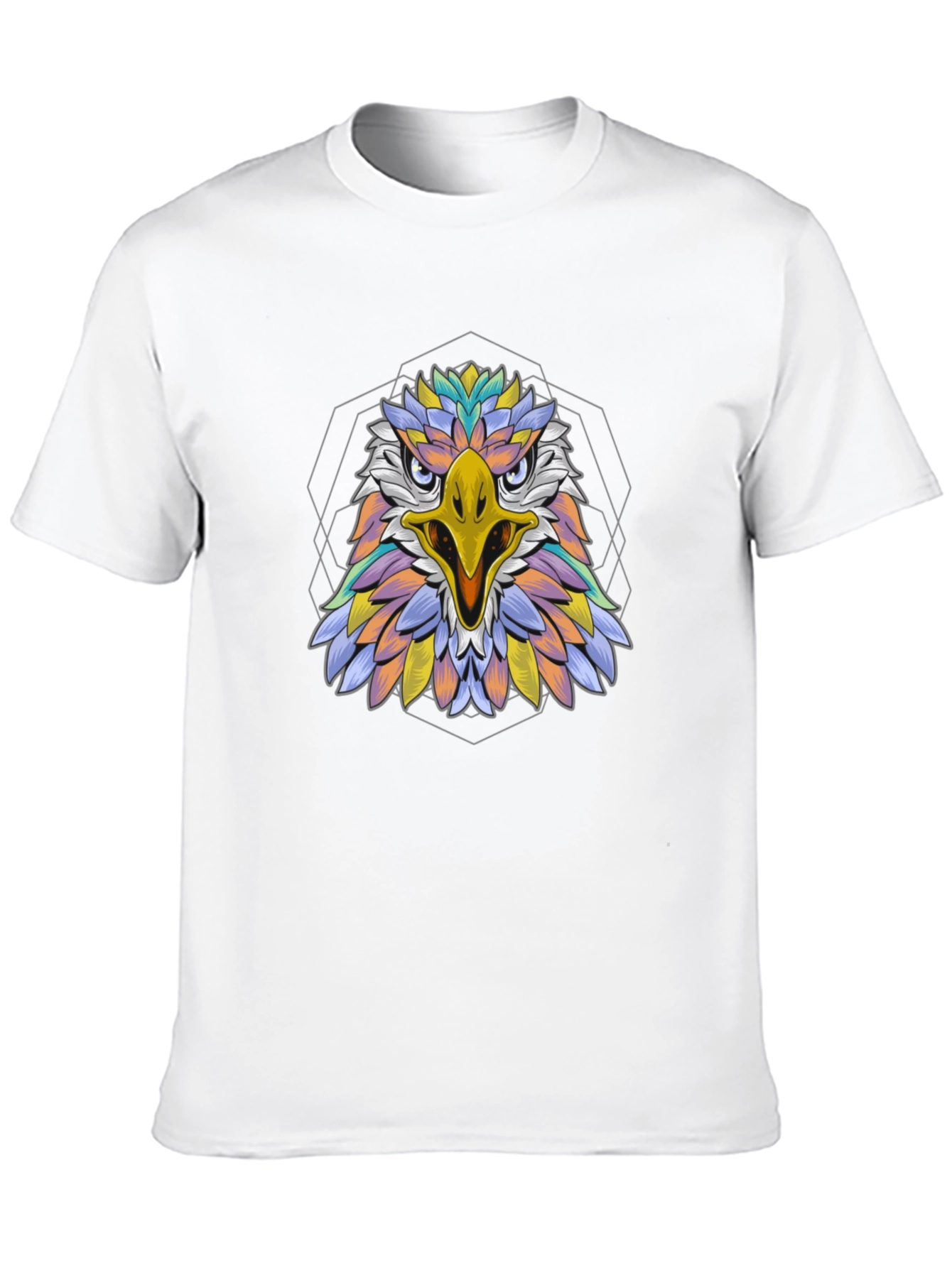 Geometric Eagle Graphic Tee - Bold Style
