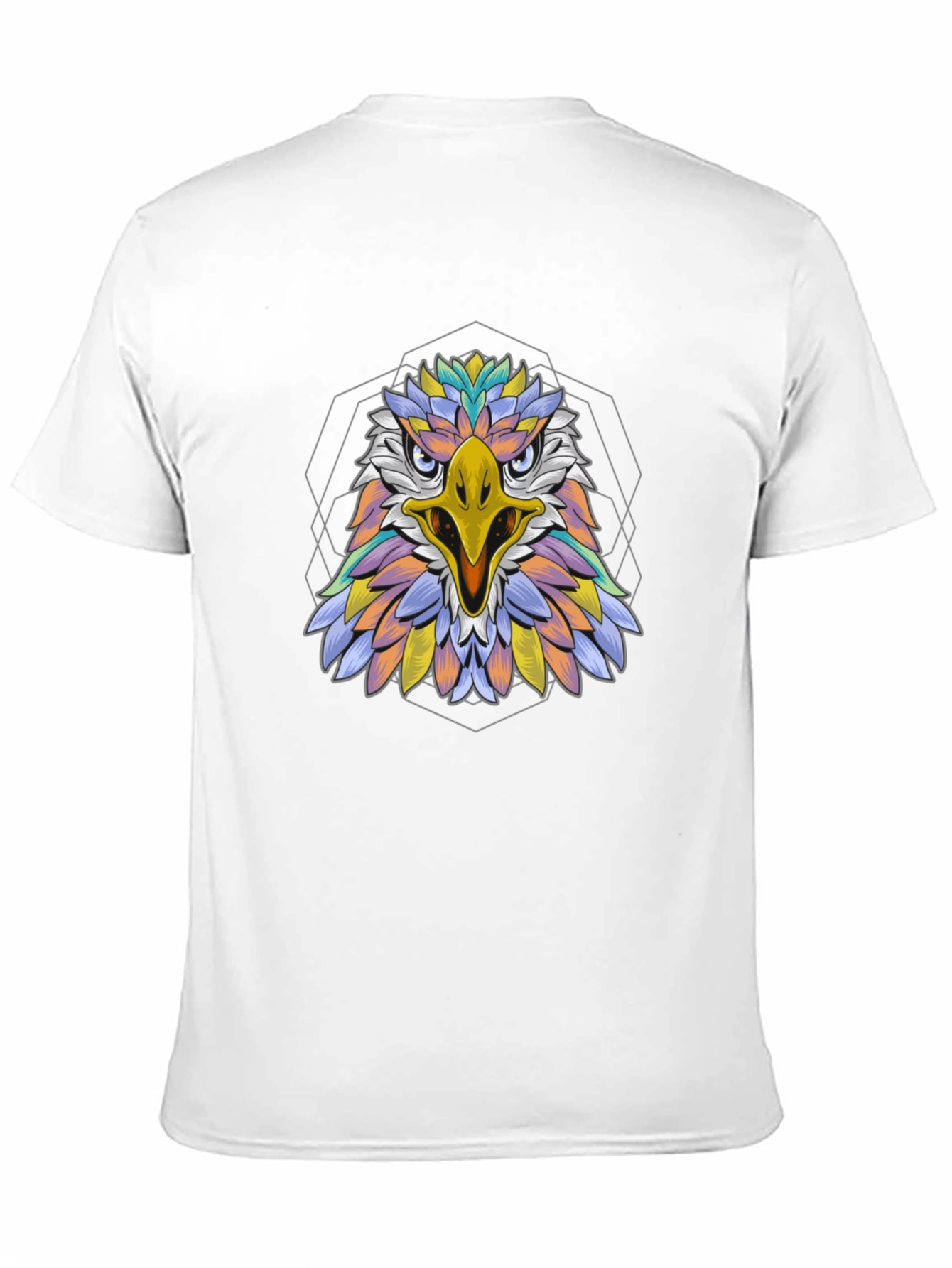 Geometric Eagle Graphic Tee - Bold Style