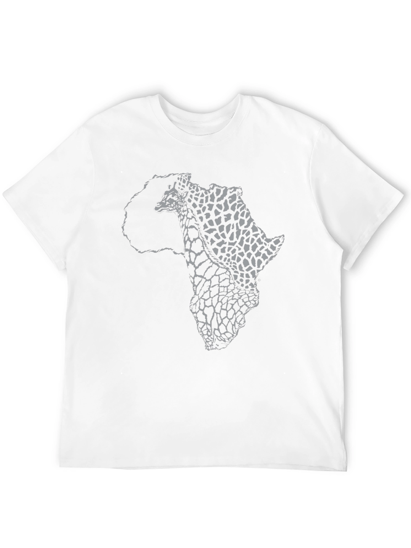 Africa Giraffe Print Black T-Shirt