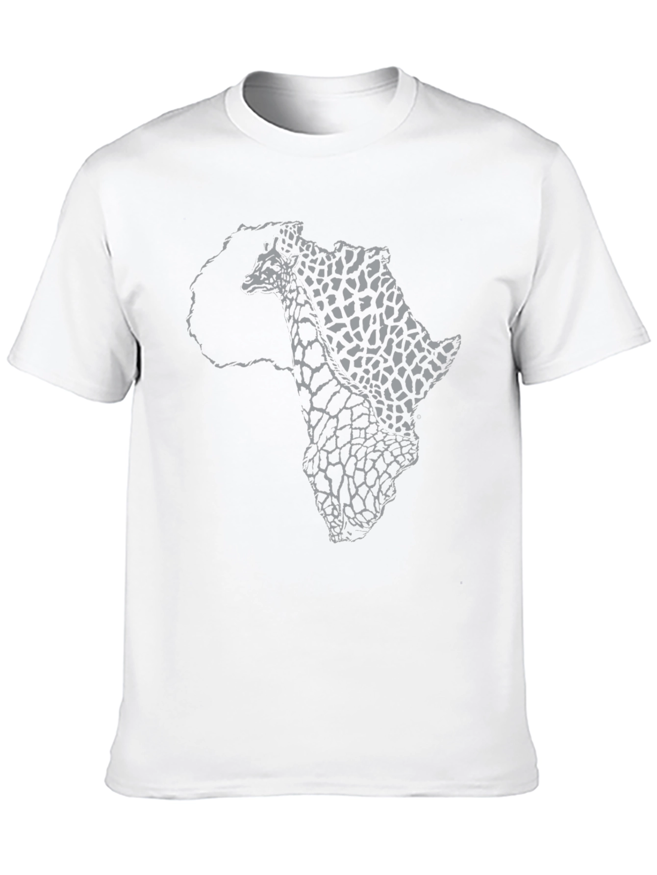 Africa Giraffe Print Black T-Shirt