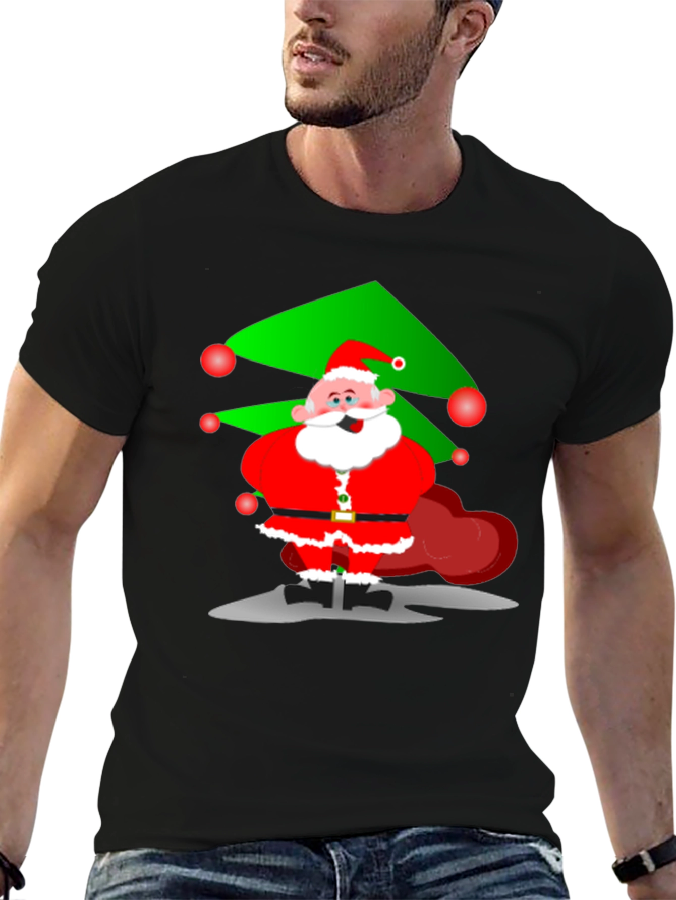 Festive Santa Graphic Tee