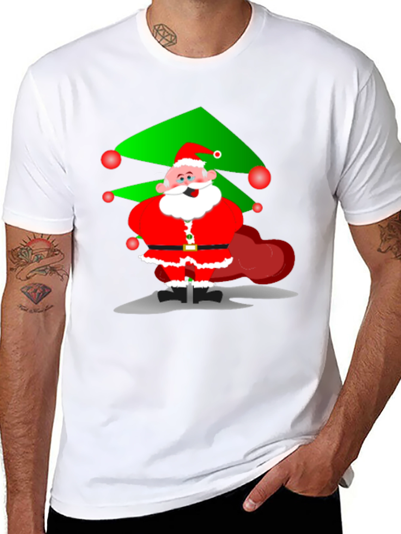 Festive Santa Graphic Tee