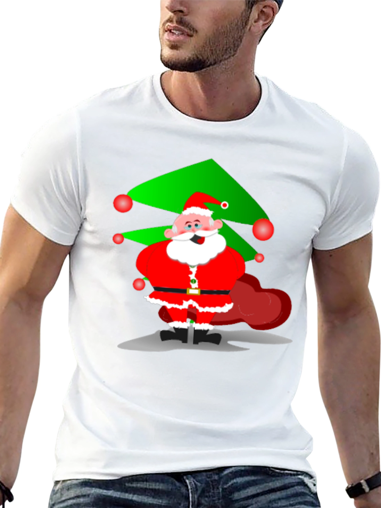 Festive Santa Graphic Tee