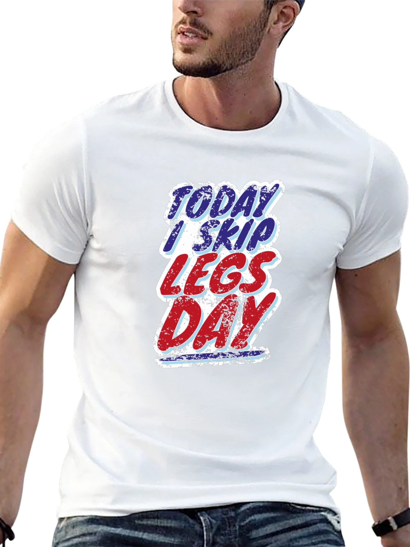 Today I Skip Legs Day Black T-Shirt