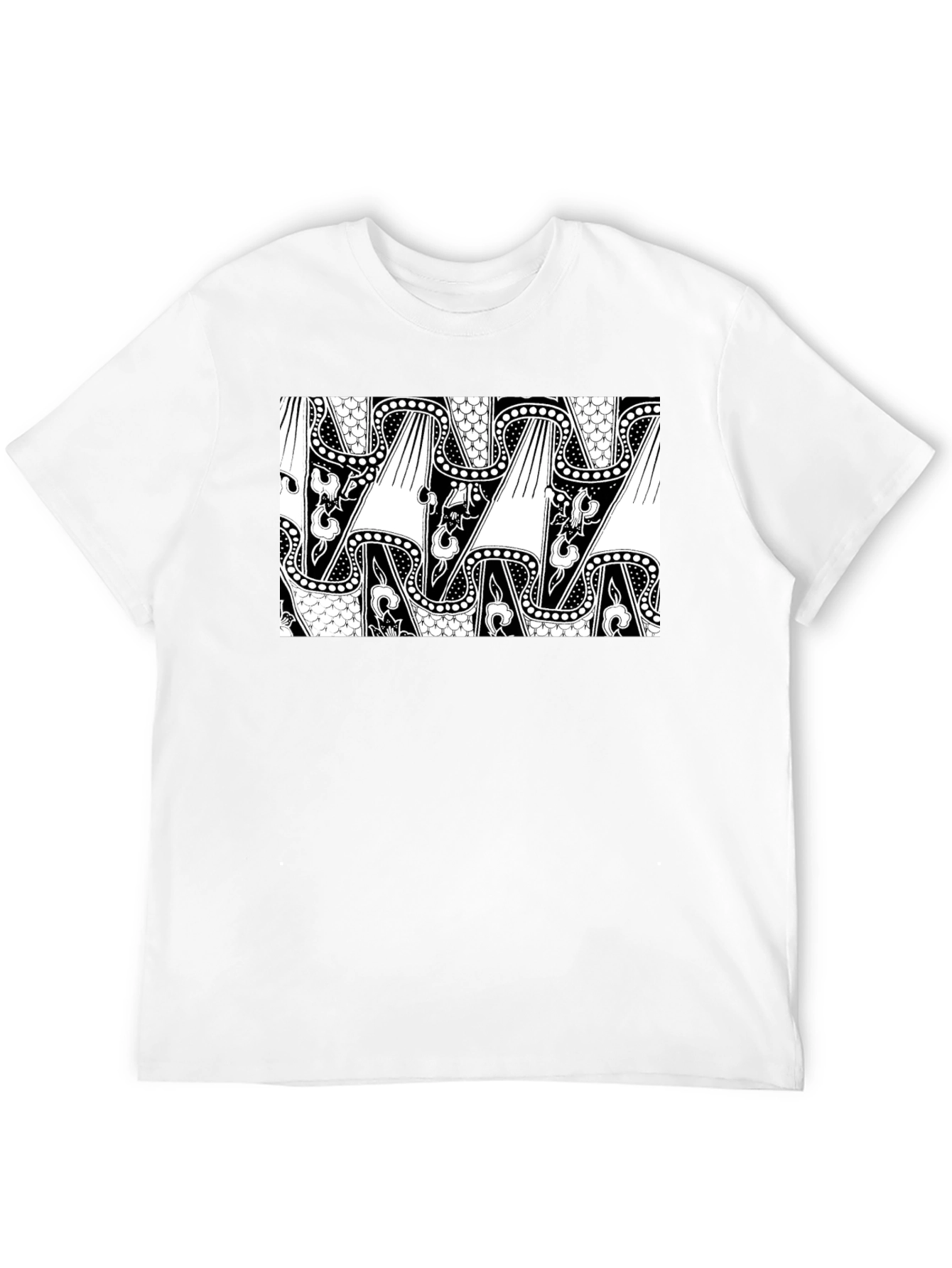 Abstract Pattern Black T-Shirt