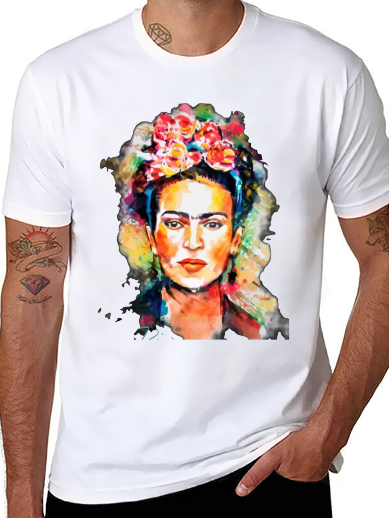 Frida Kahlo Graphic Tee - Artistic Black T-Shirt