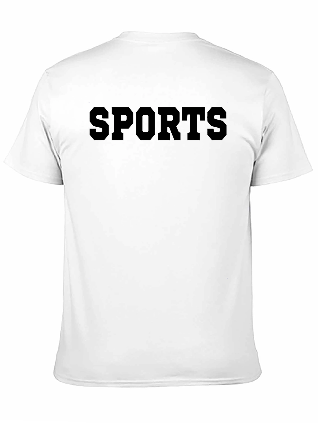 SPORTS Black Crew Neck Tee - Casual Style